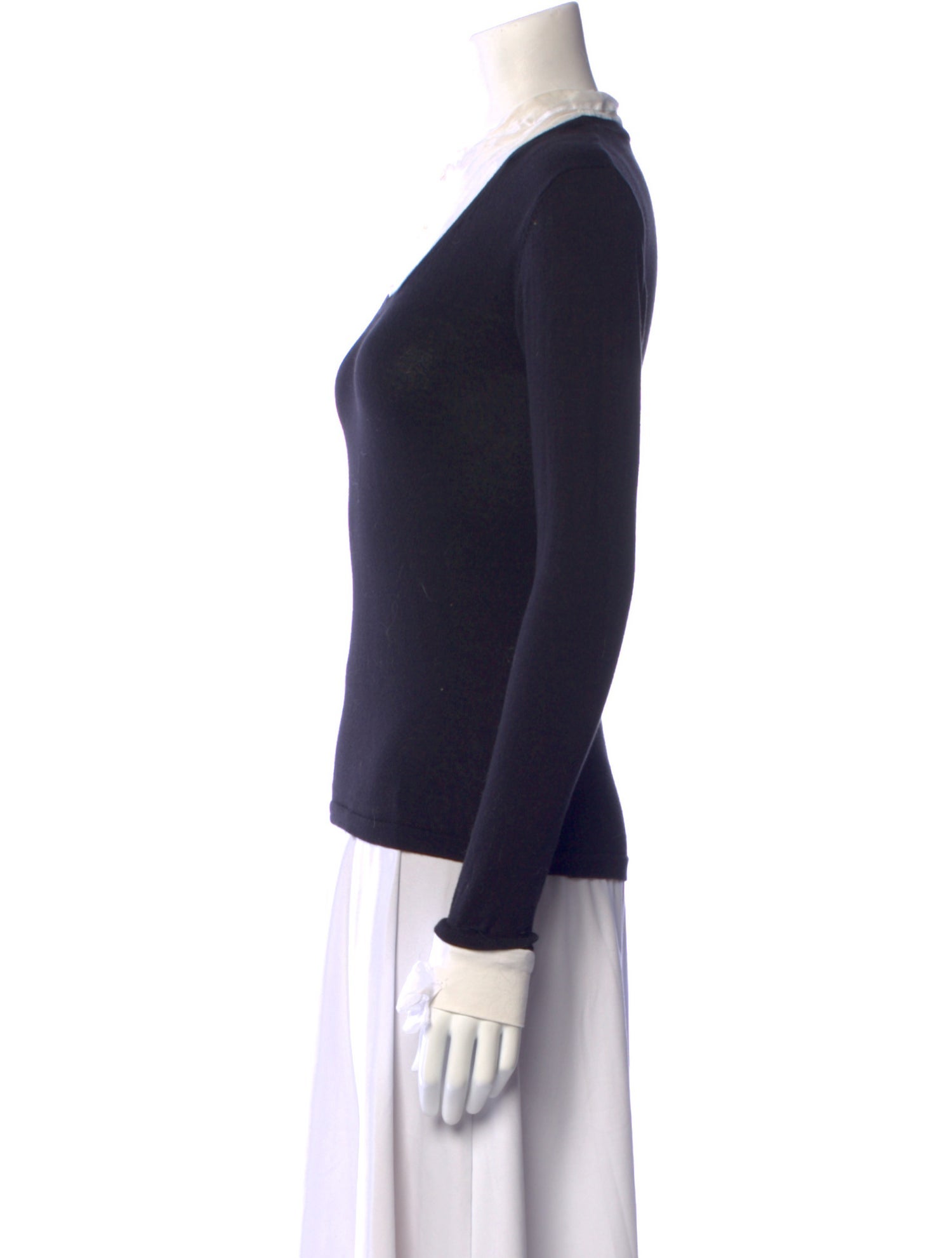 Anne Fontaine Cowl Neck Long Sleeve Top