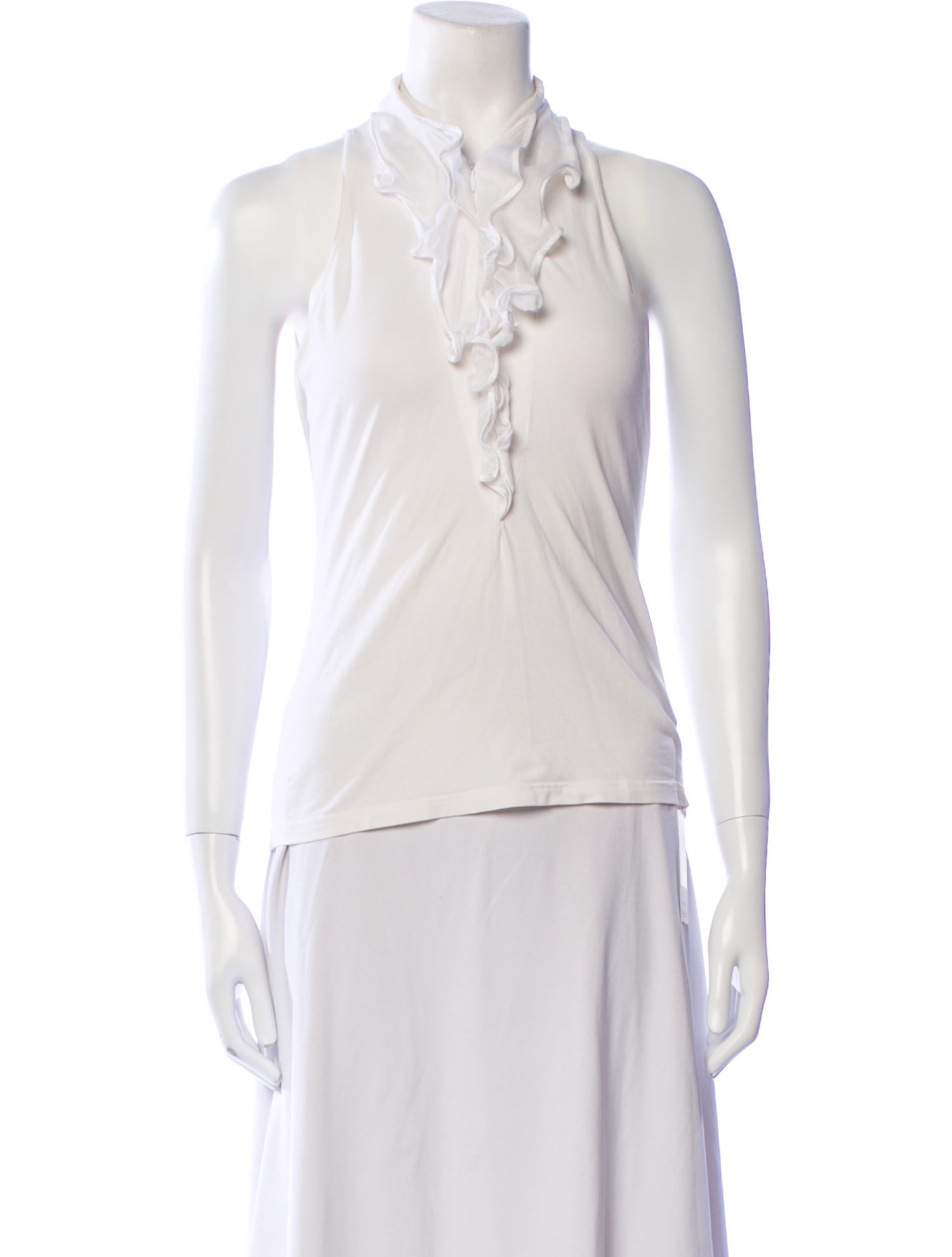 Anne Fontaine Supima Cotton V-Neck Top