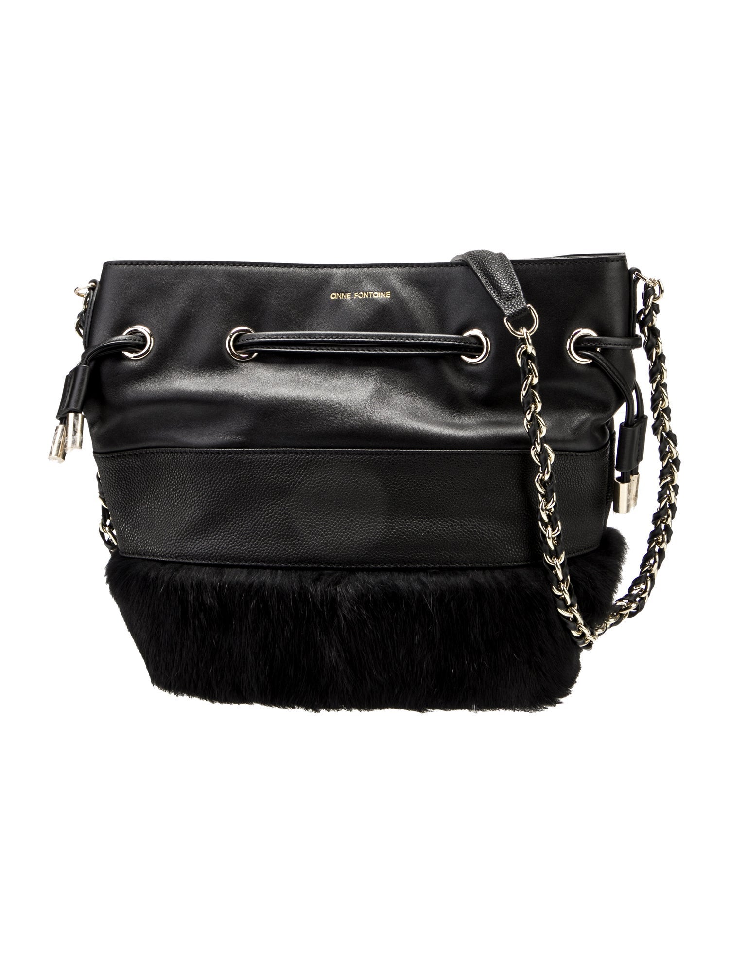 Anne Fontaine Leather Bucket Bag