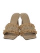 Anne Fontaine Straw Studded Accents Slides
