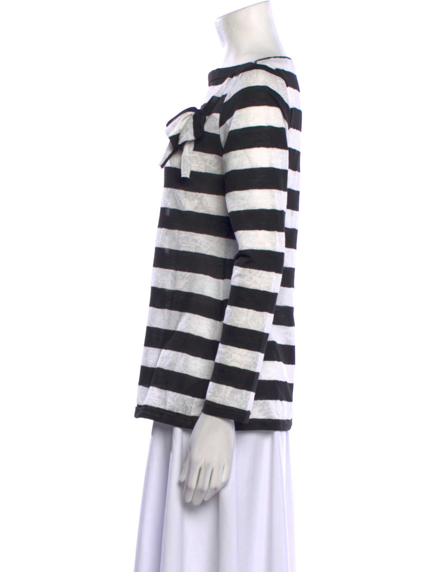 Anne Fontaine Striped Bateau Neckline Top