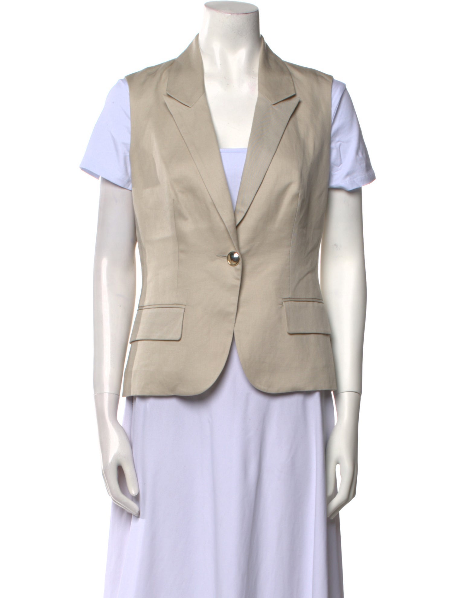 Anne Fontaine V-Neck Short Sleeve Blouse