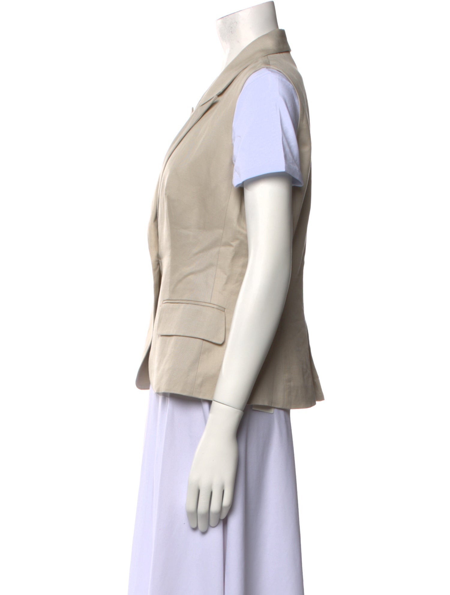 Anne Fontaine V-Neck Short Sleeve Blouse