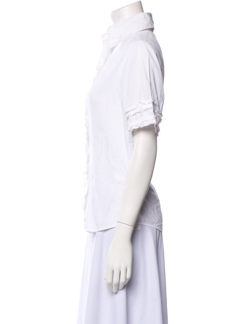 Anne Fontaine Short Sleeve Button-Up Top