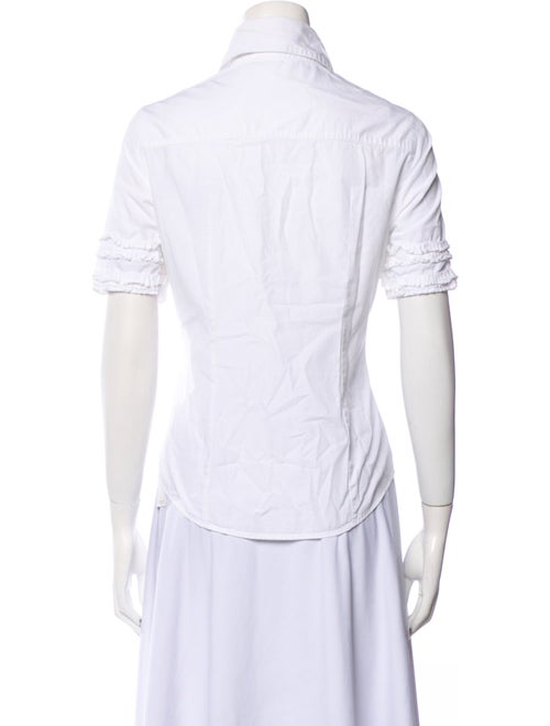 Anne Fontaine Short Sleeve Button-Up Top