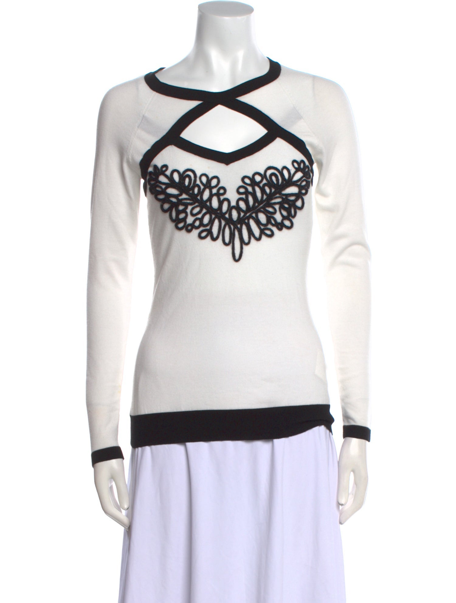 Anne Fontaine Graphic Print Crew Neck Top