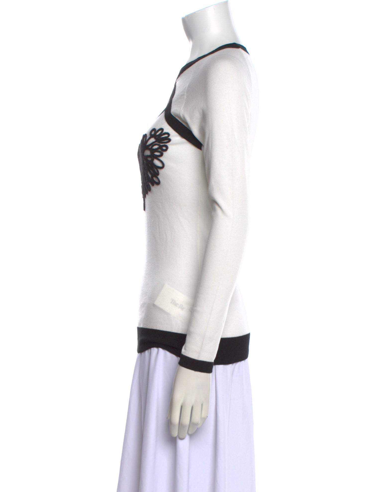 Anne Fontaine Graphic Print Crew Neck Top