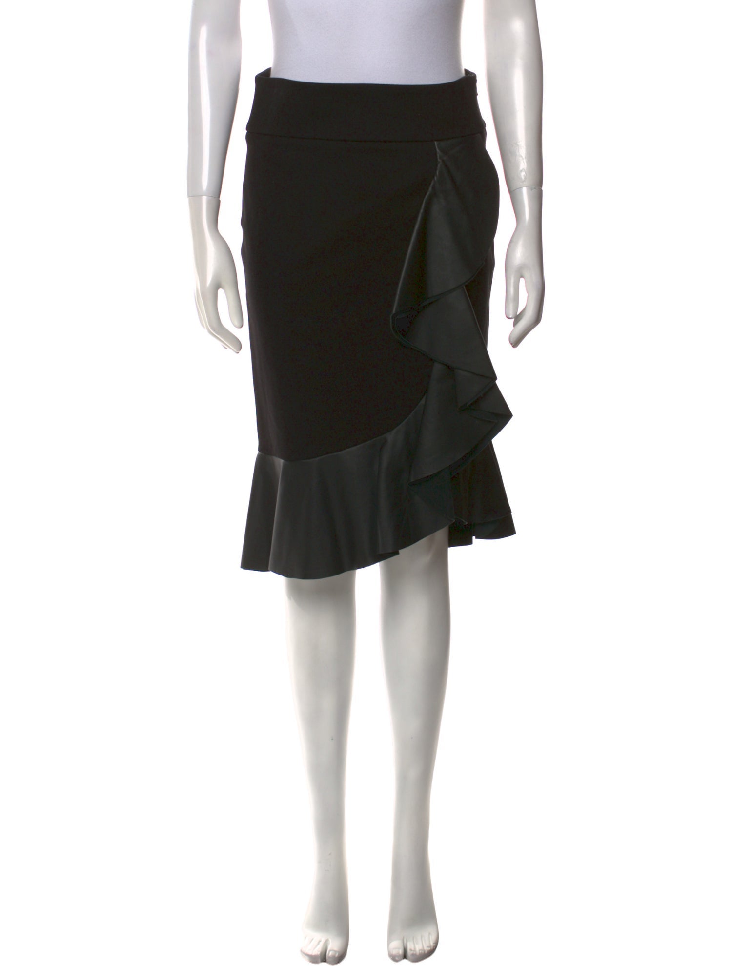 Anne Fontaine Ruffle Embellishment Knee-Length Skirt