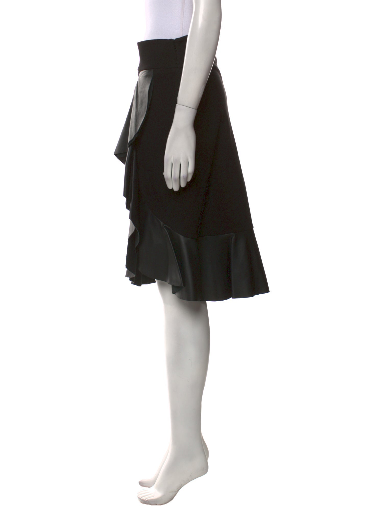 Anne Fontaine Ruffle Embellishment Knee-Length Skirt