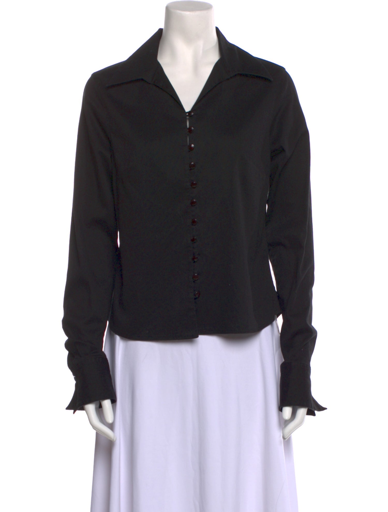 Anne Fontaine Long Sleeve Button-Up Top