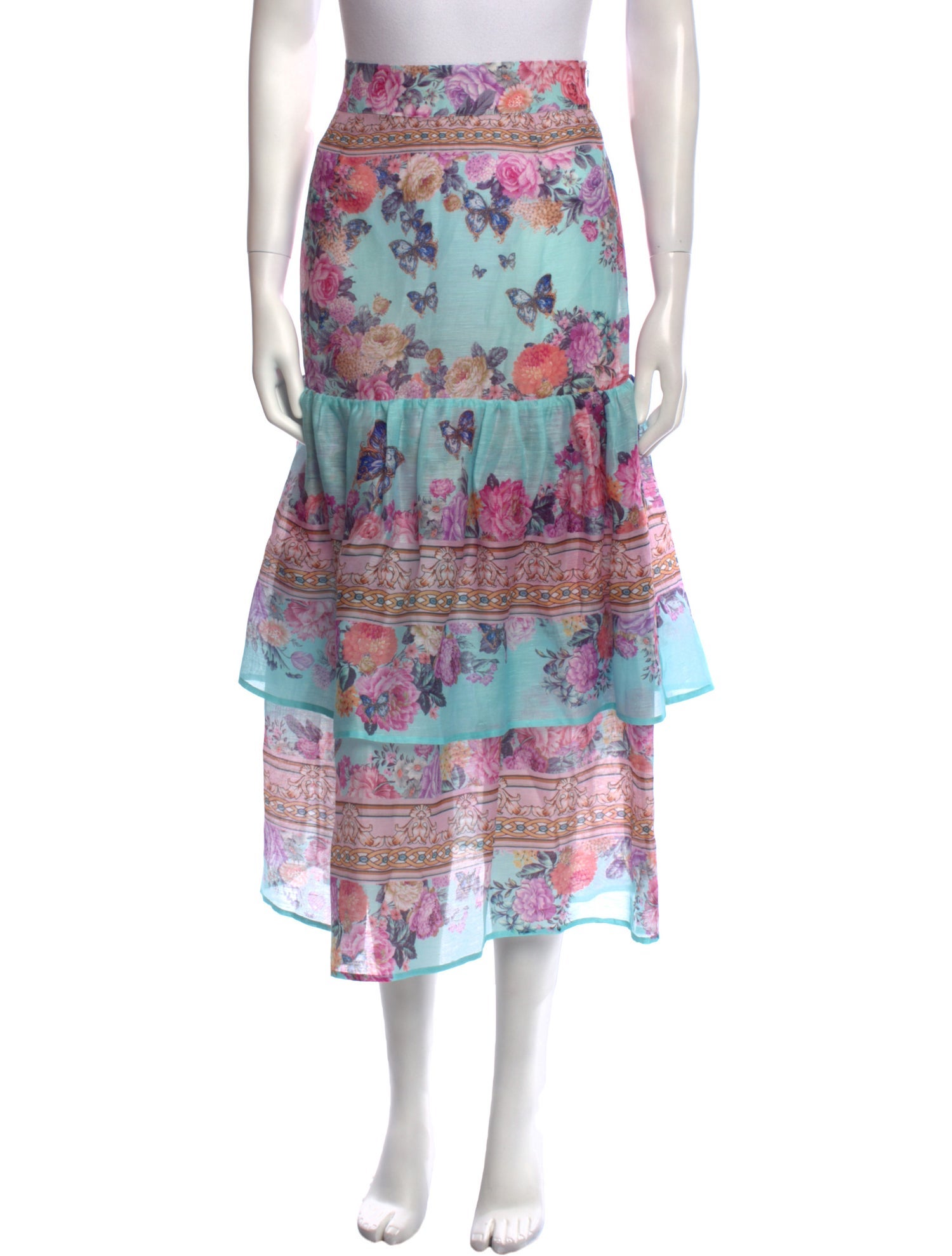 Anne Fontaine Linen Midi Length Skirt