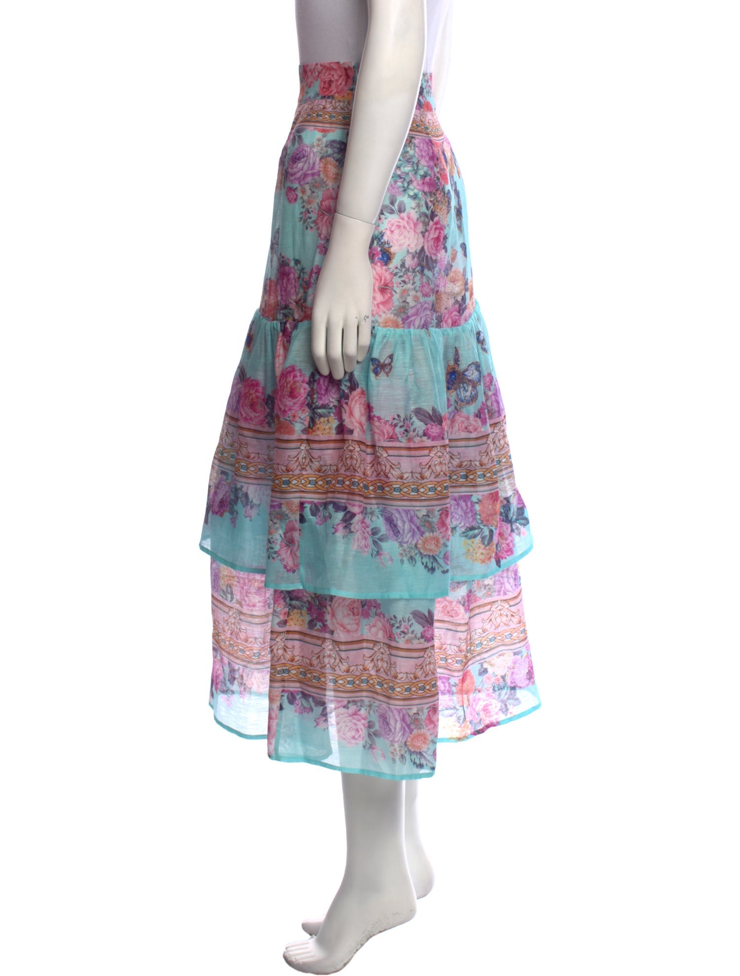 Anne Fontaine Linen Midi Length Skirt