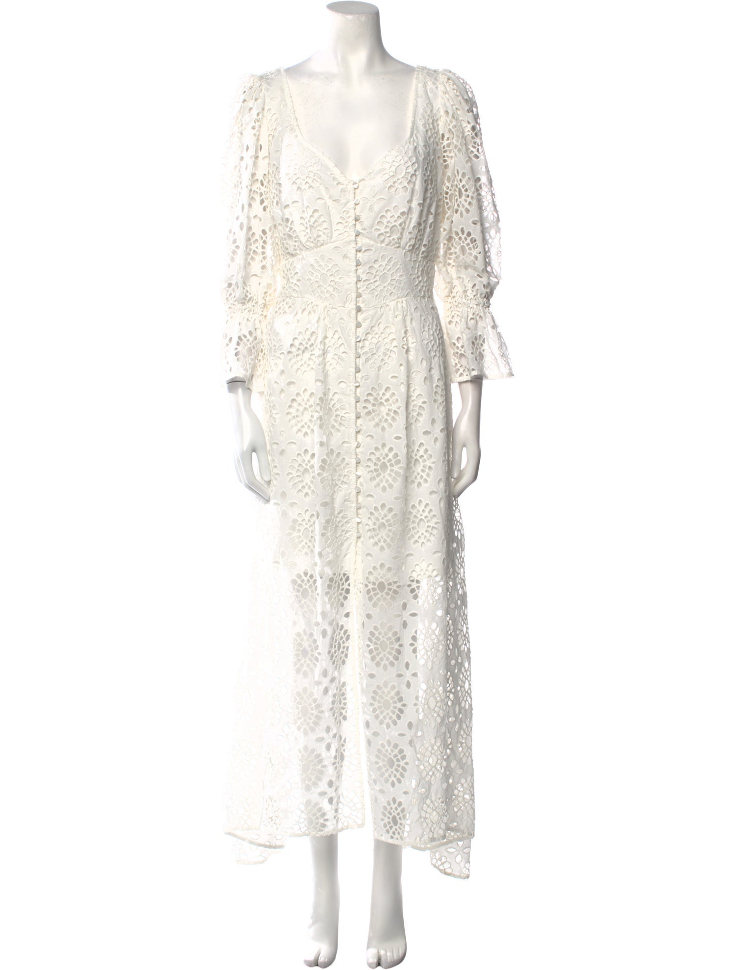 Anne Fontaine V-Neck Long Dress