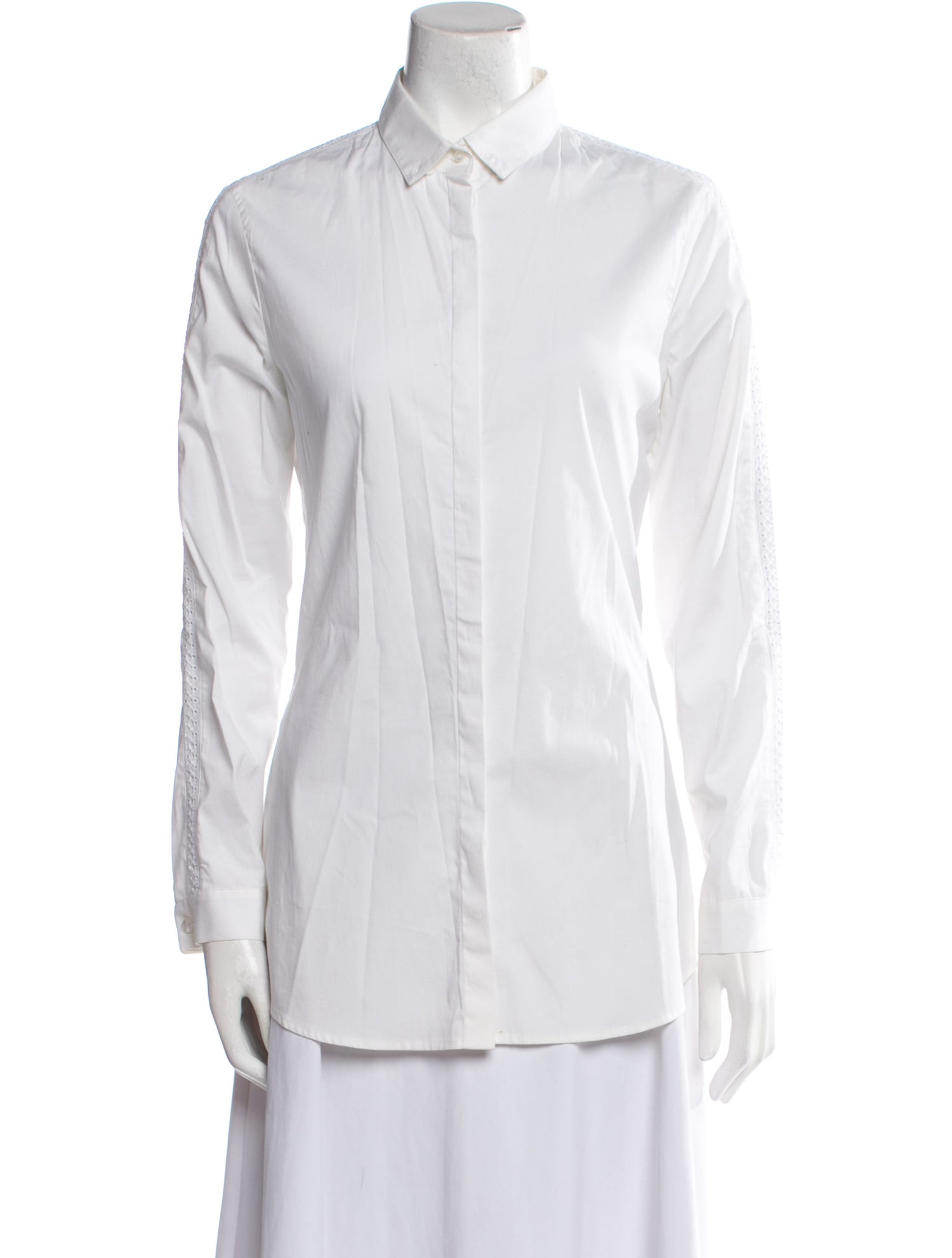 Anne Fontaine Long Sleeve Button-Up Top
