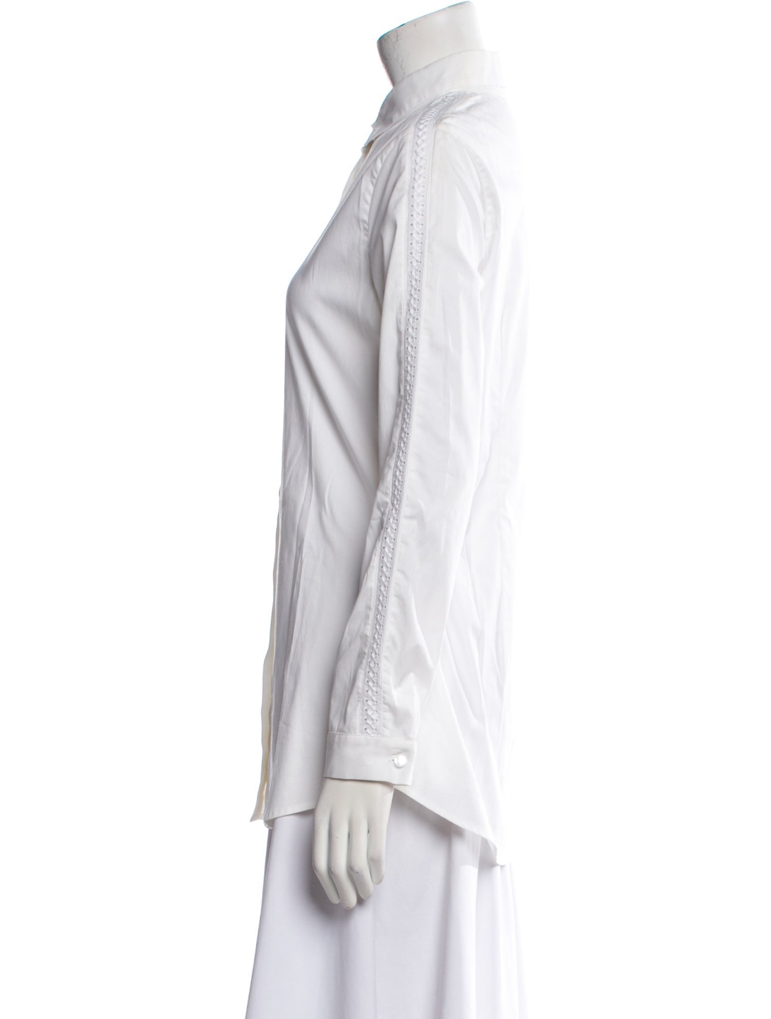 Anne Fontaine Long Sleeve Button-Up Top