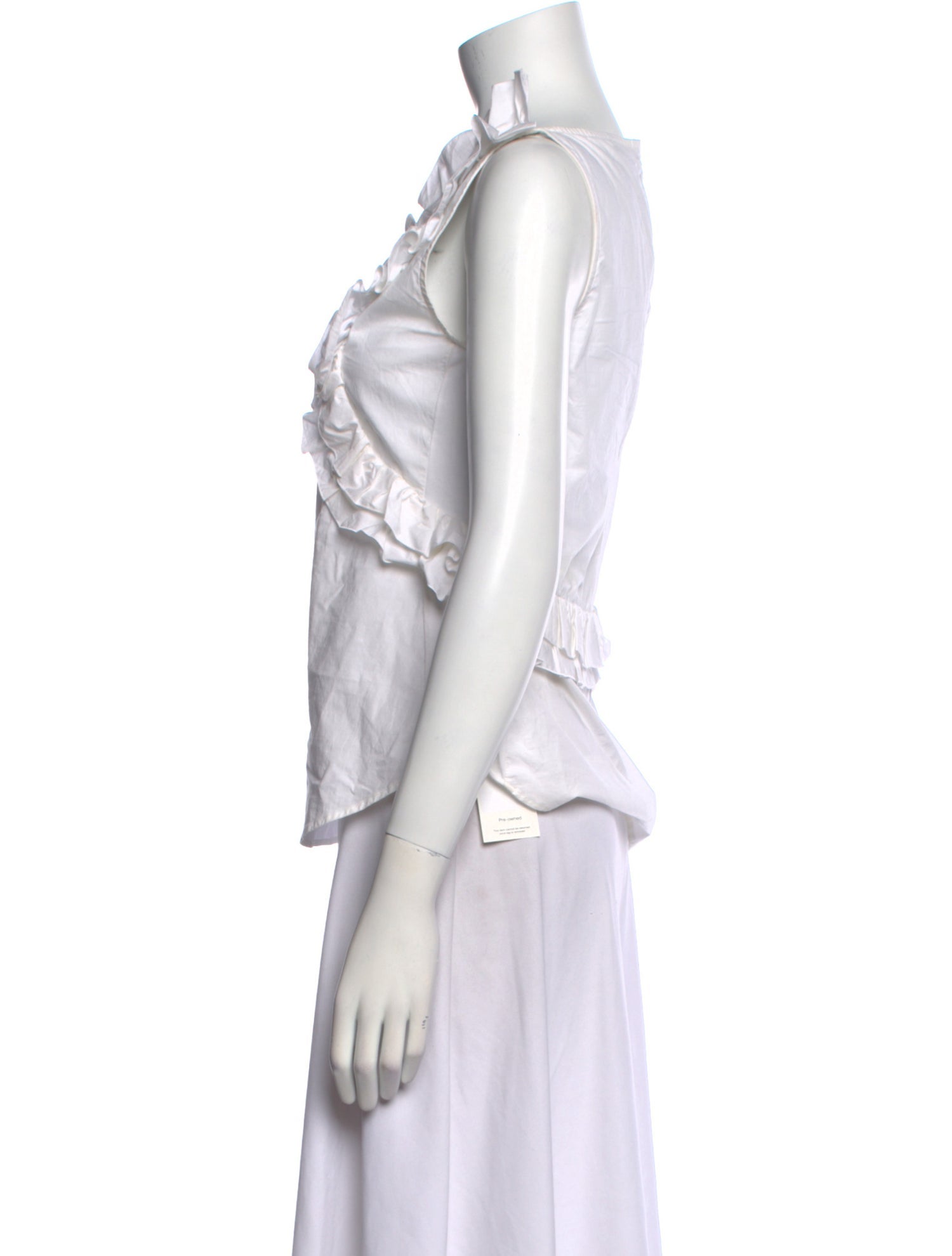 Anne Fontaine Square Neckline Sleeveless Top