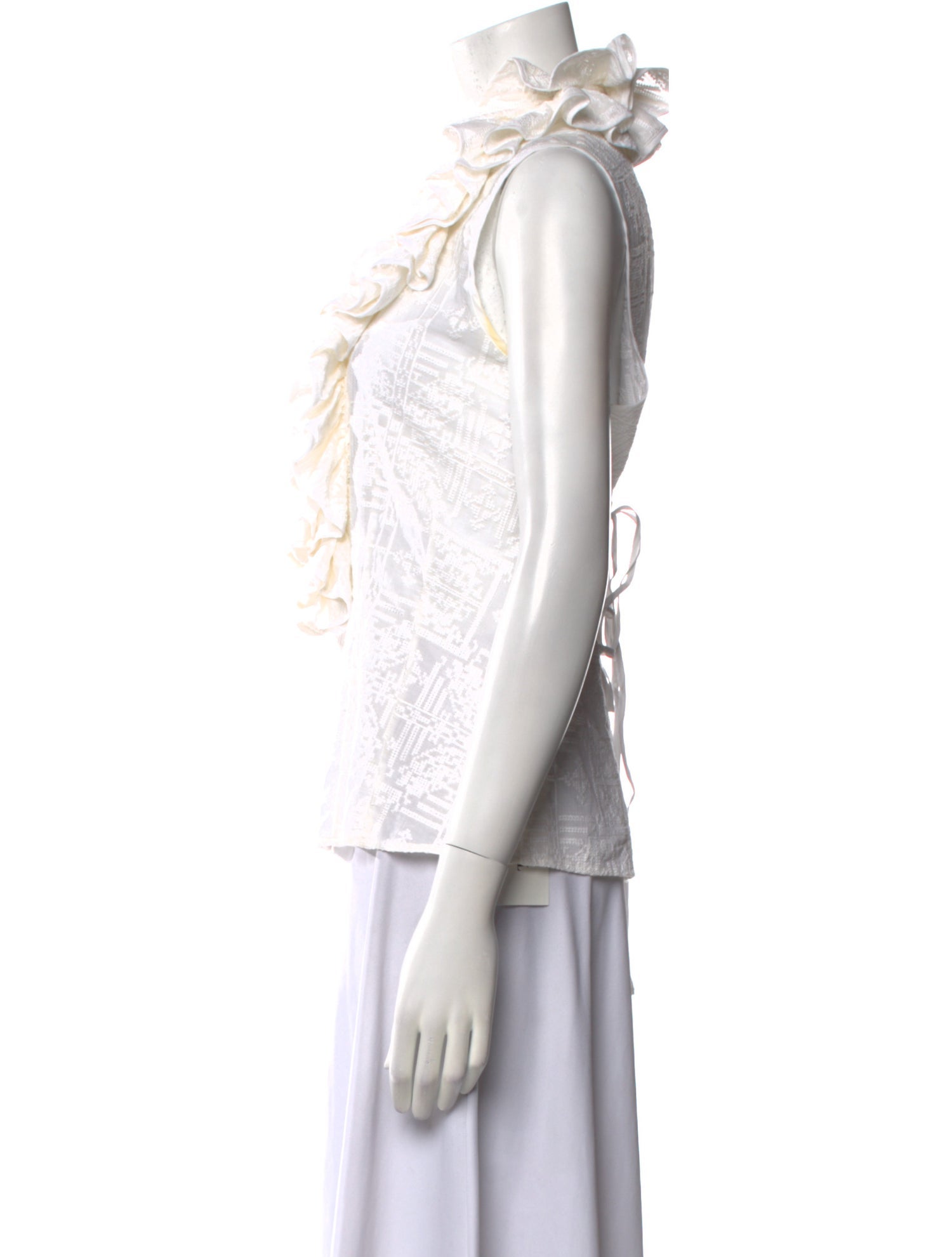 Anne Fontaine V-Neck Sleeveless Top