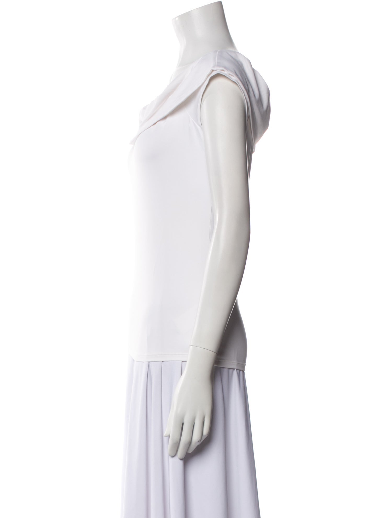 Anne Fontaine Cowl Neck Short Sleeve Top w/ Tags