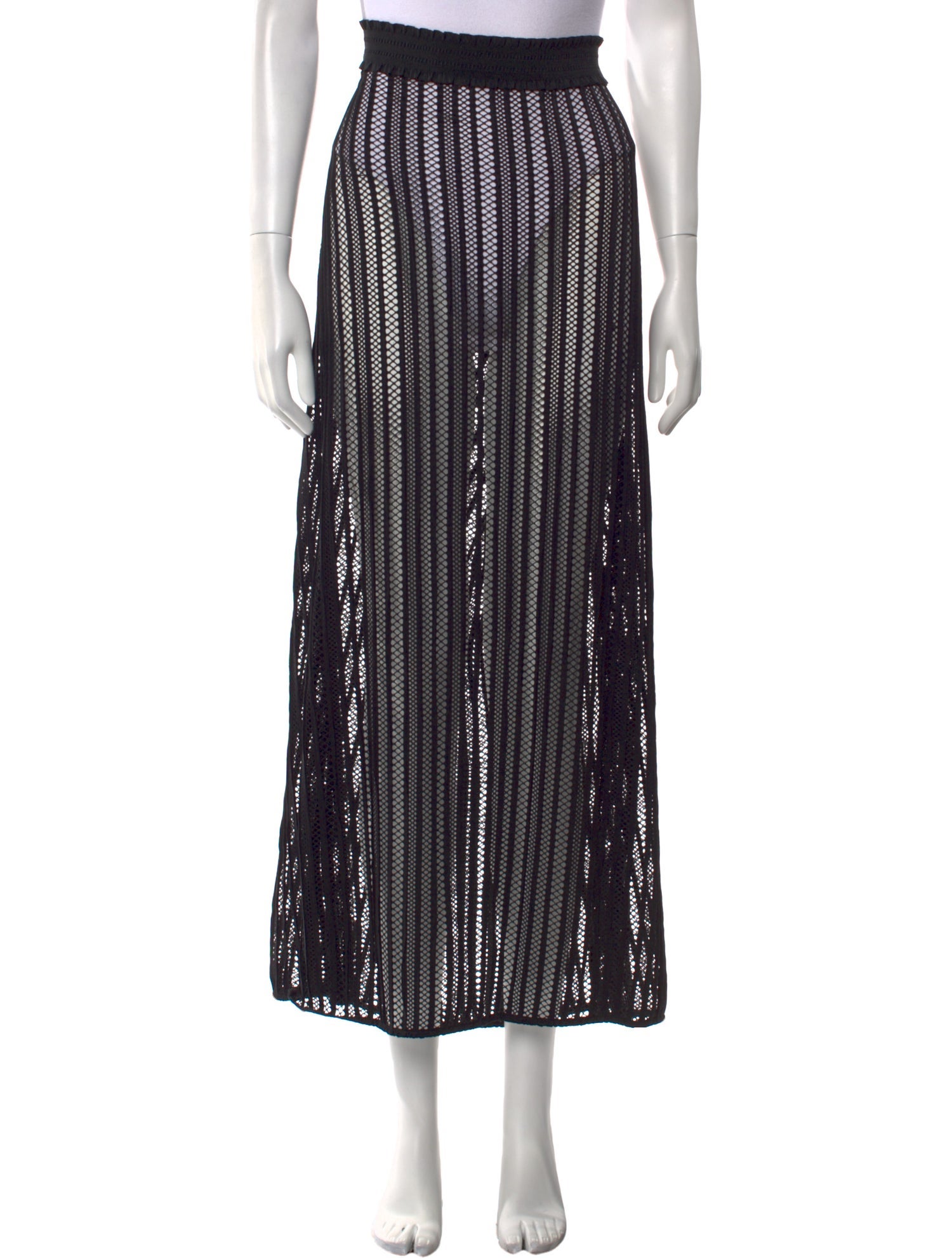 Anne Fontaine Striped Midi Length Skirt