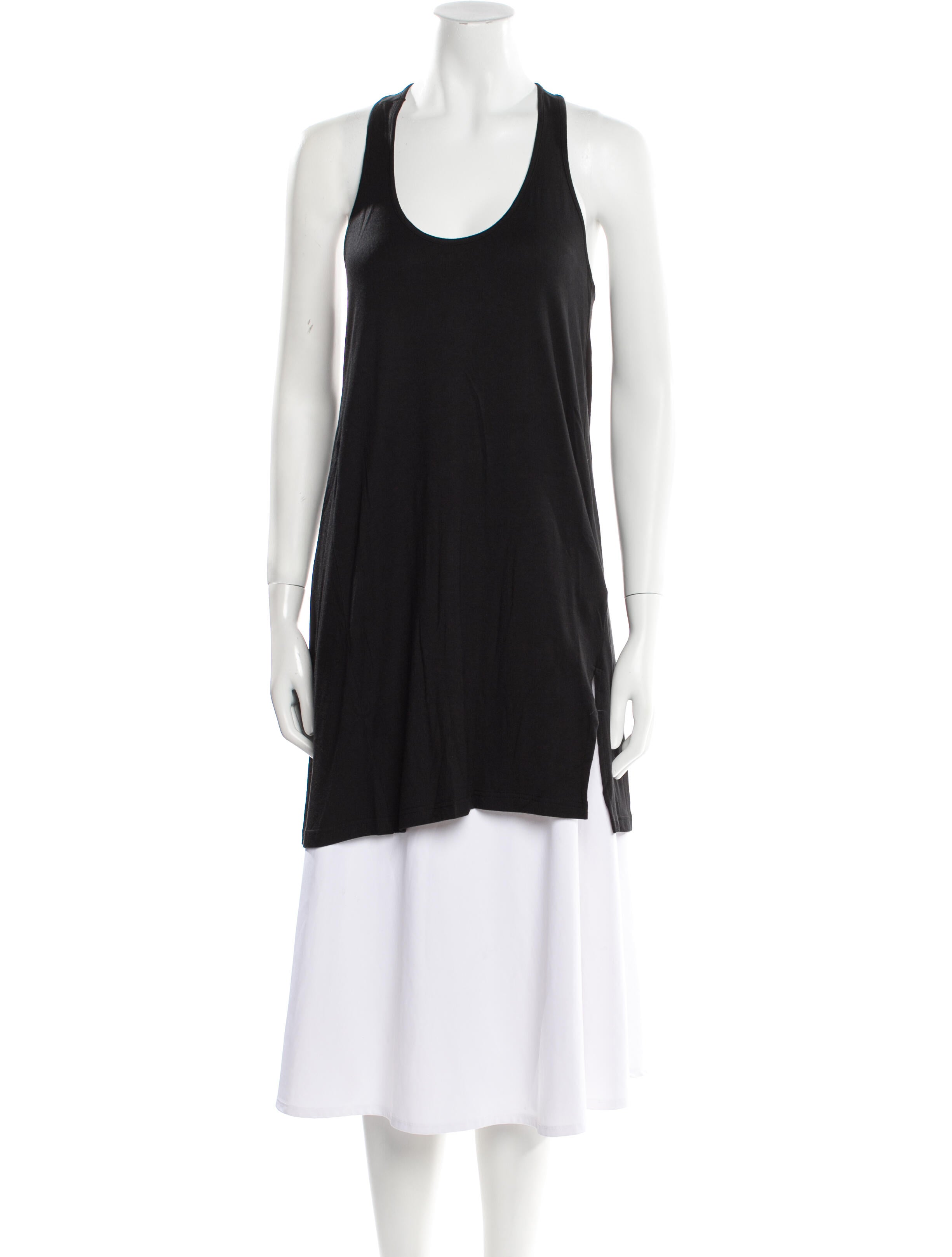 Anne Fontaine Scoop Neck Sleeveless Tunic