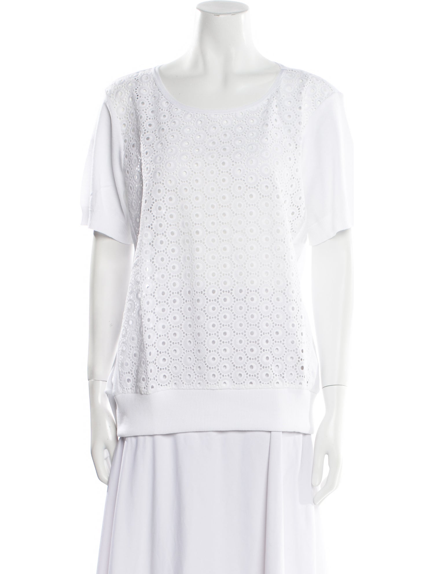 Anne Fontaine Scoop Neck Short Sleeve T-Shirt w/ Tags