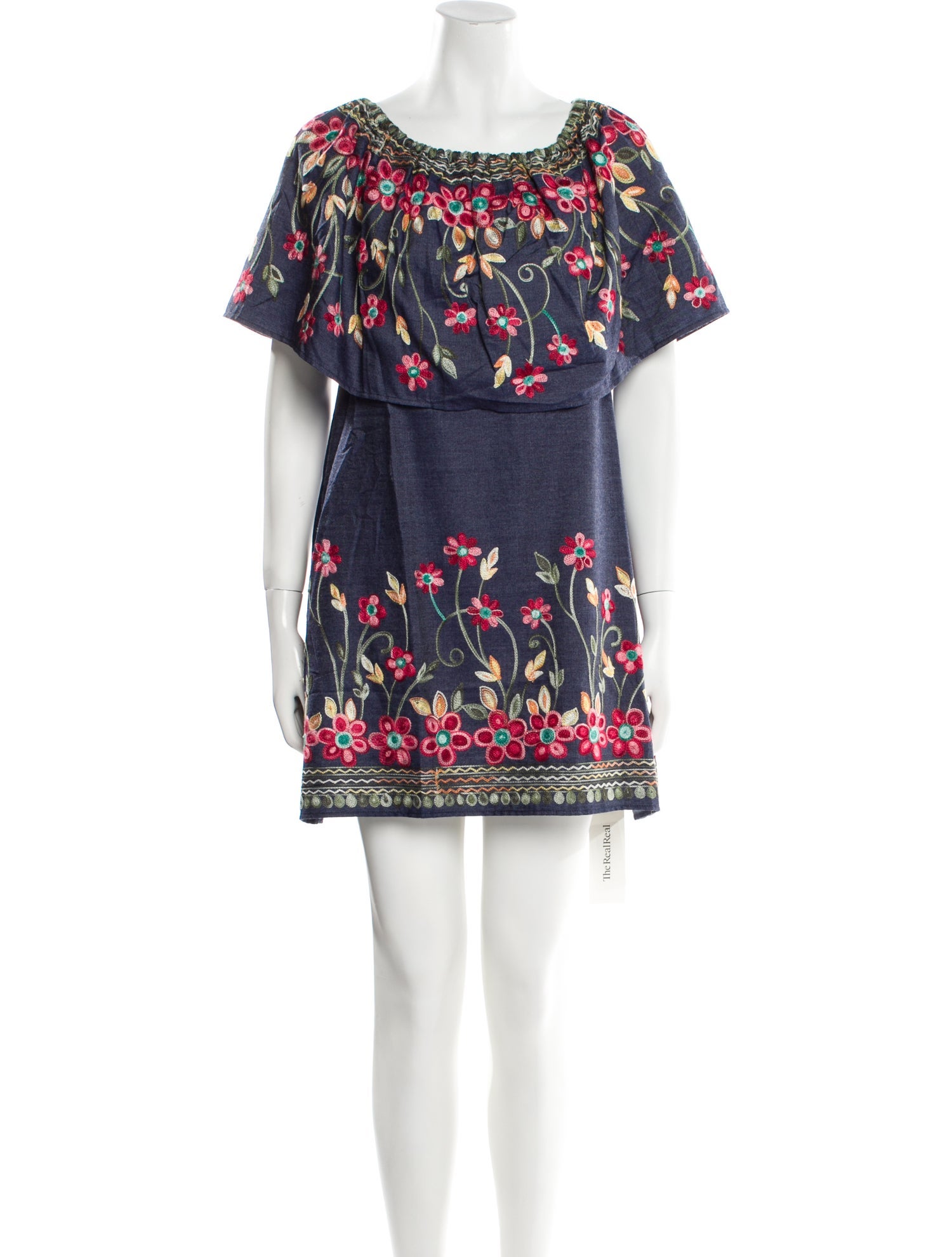 Anne Fontaine Floral Print Bateau Neckline Tunic w/ Tags