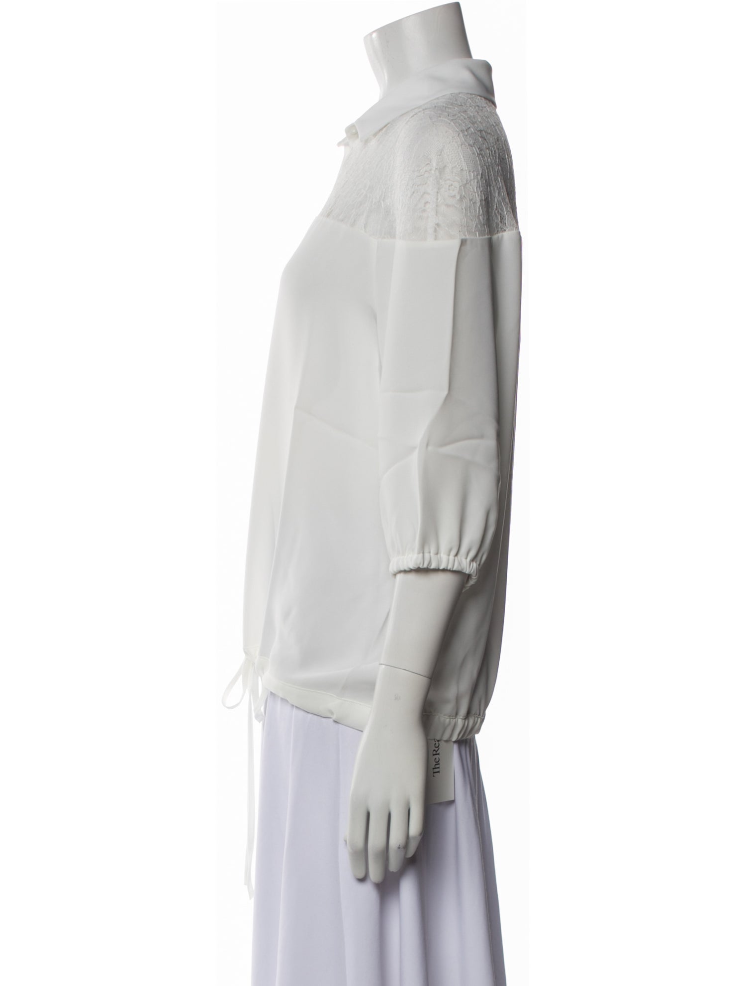 Anne Fontaine Three-Quarter Sleeve Button-Up Top