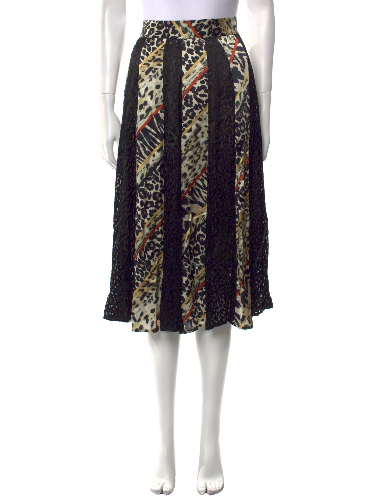 Anne Fontaine Silk Knee-Length Skirt