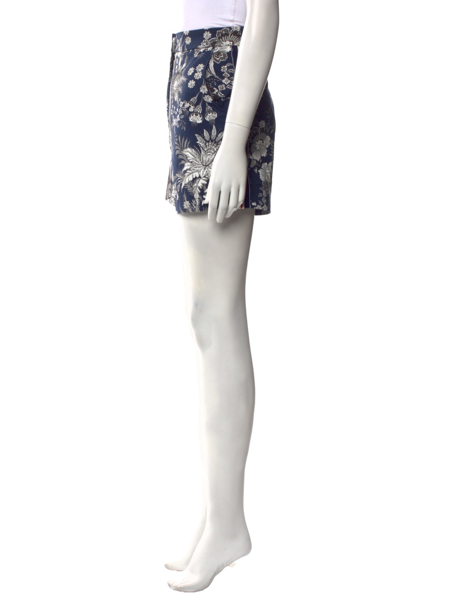 Anne Fontaine Floral Print Mini Shorts