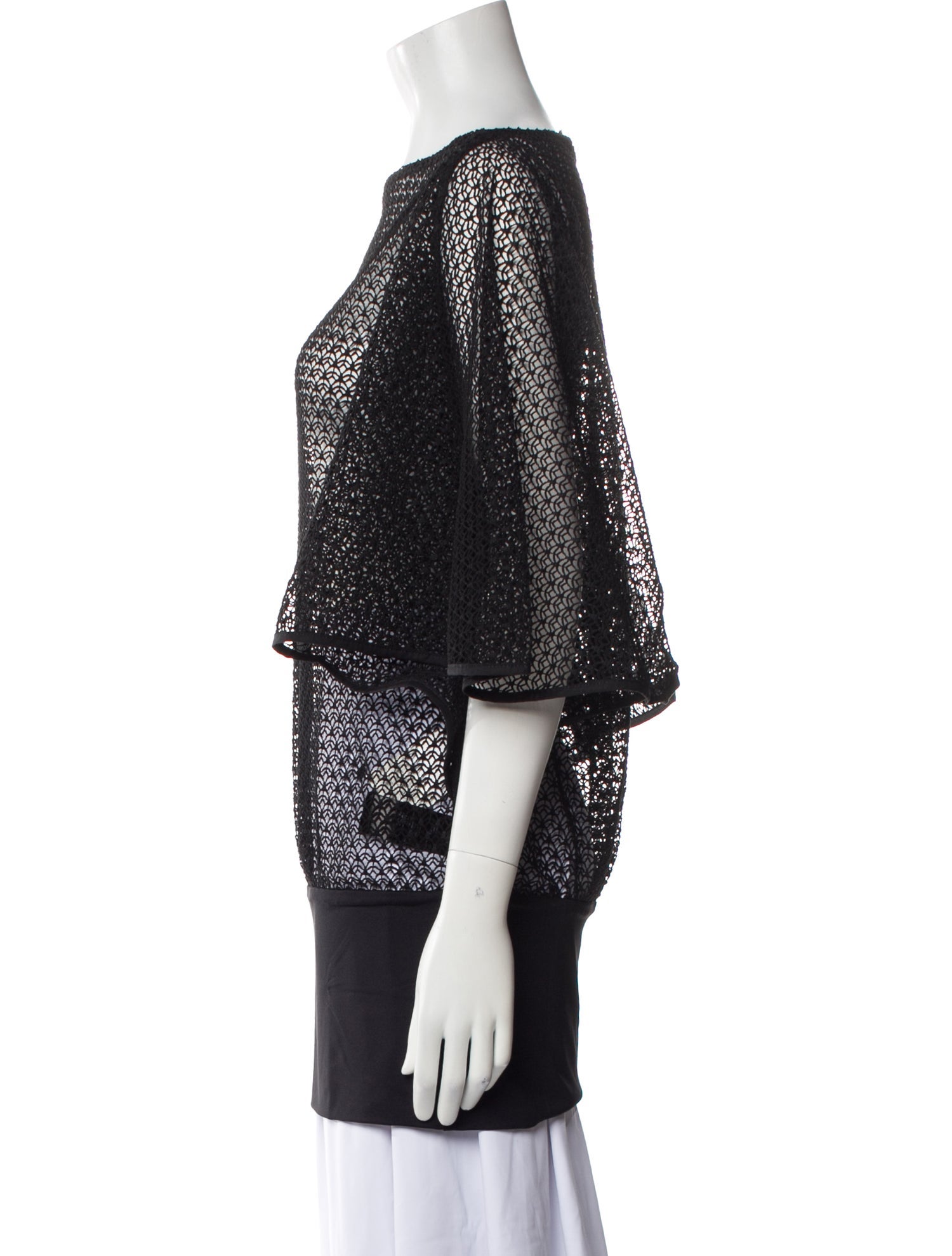 Anne Fontaine Bateau Neckline Short Sleeve Tunic