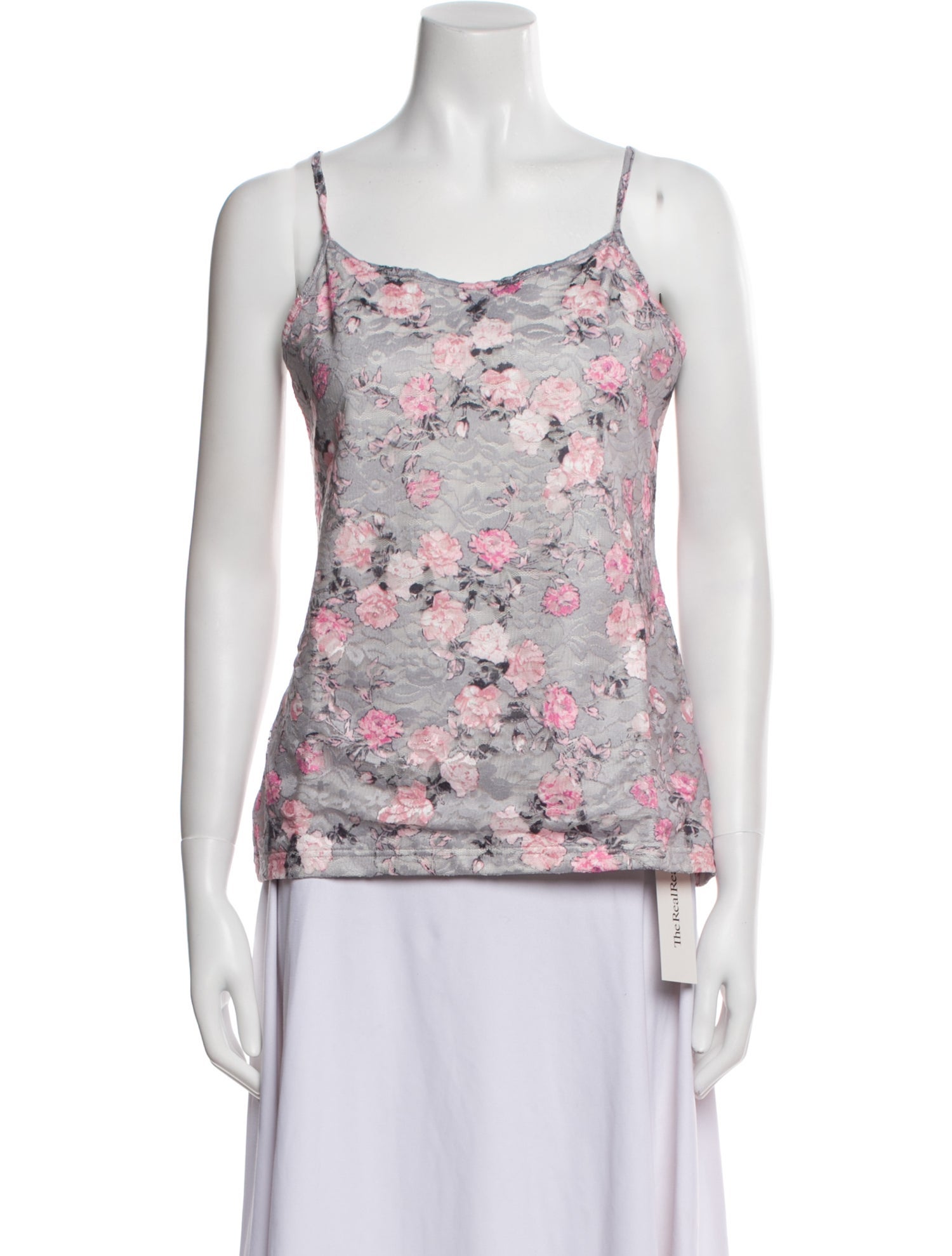 Anne Fontaine Printed Square Neckline Top w/ Tags