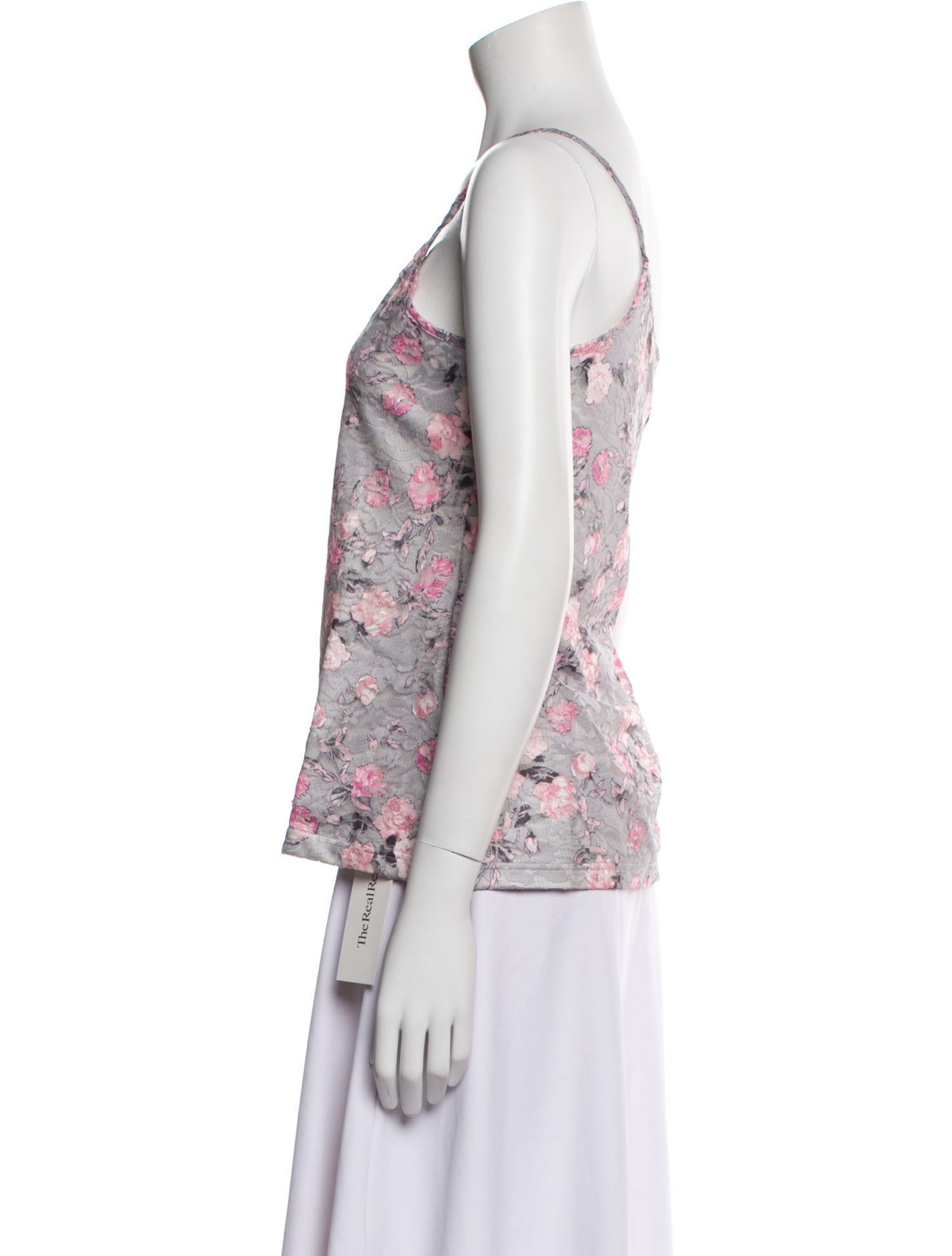 Anne Fontaine Printed Square Neckline Top w/ Tags