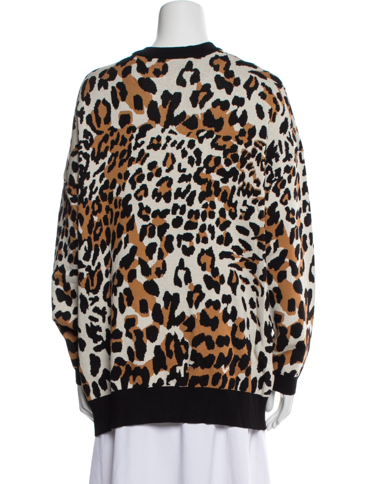 Anne Fontaine Animal Print Crew Neck Sweater w/ Tags