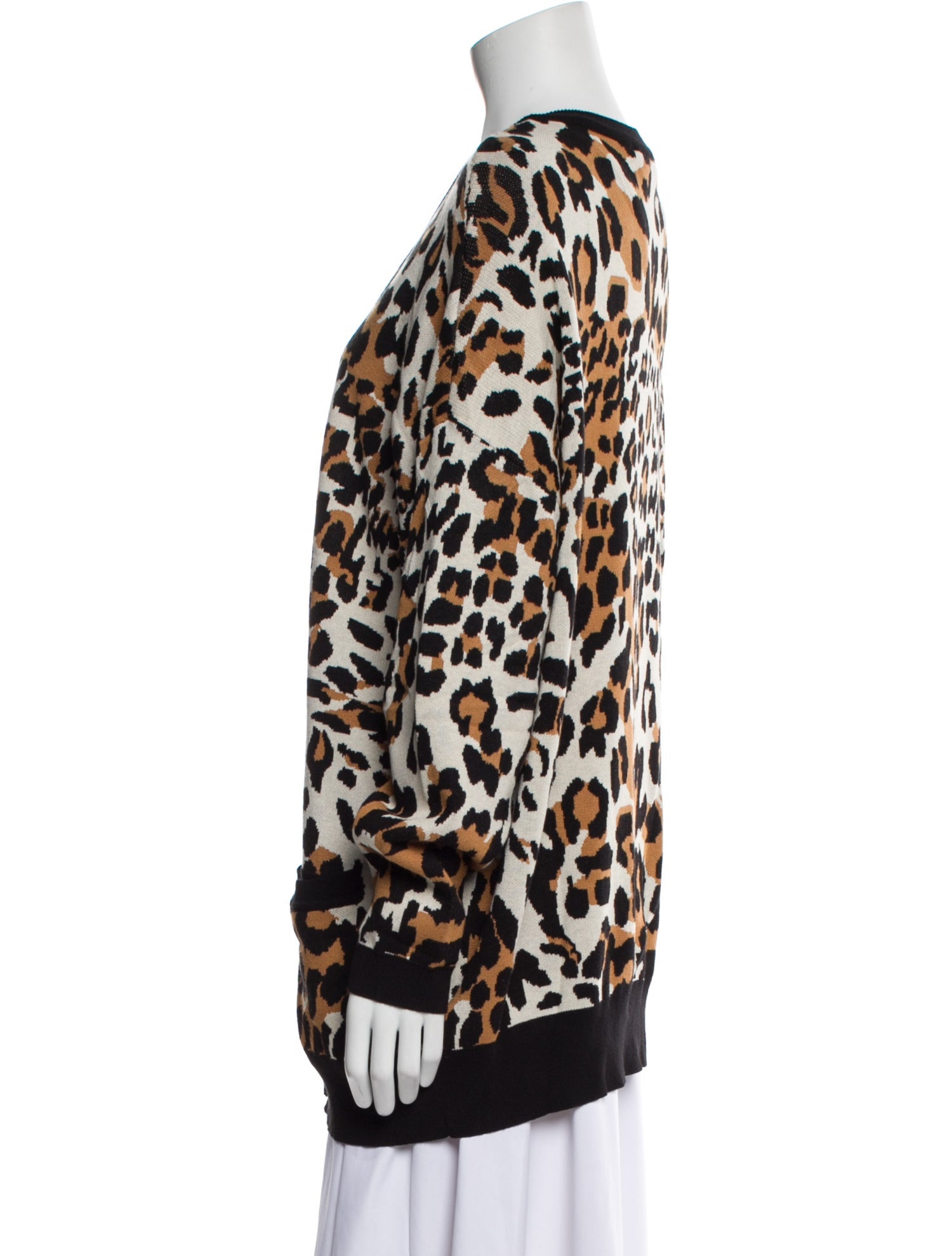 Anne Fontaine Animal Print Crew Neck Sweater w/ Tags