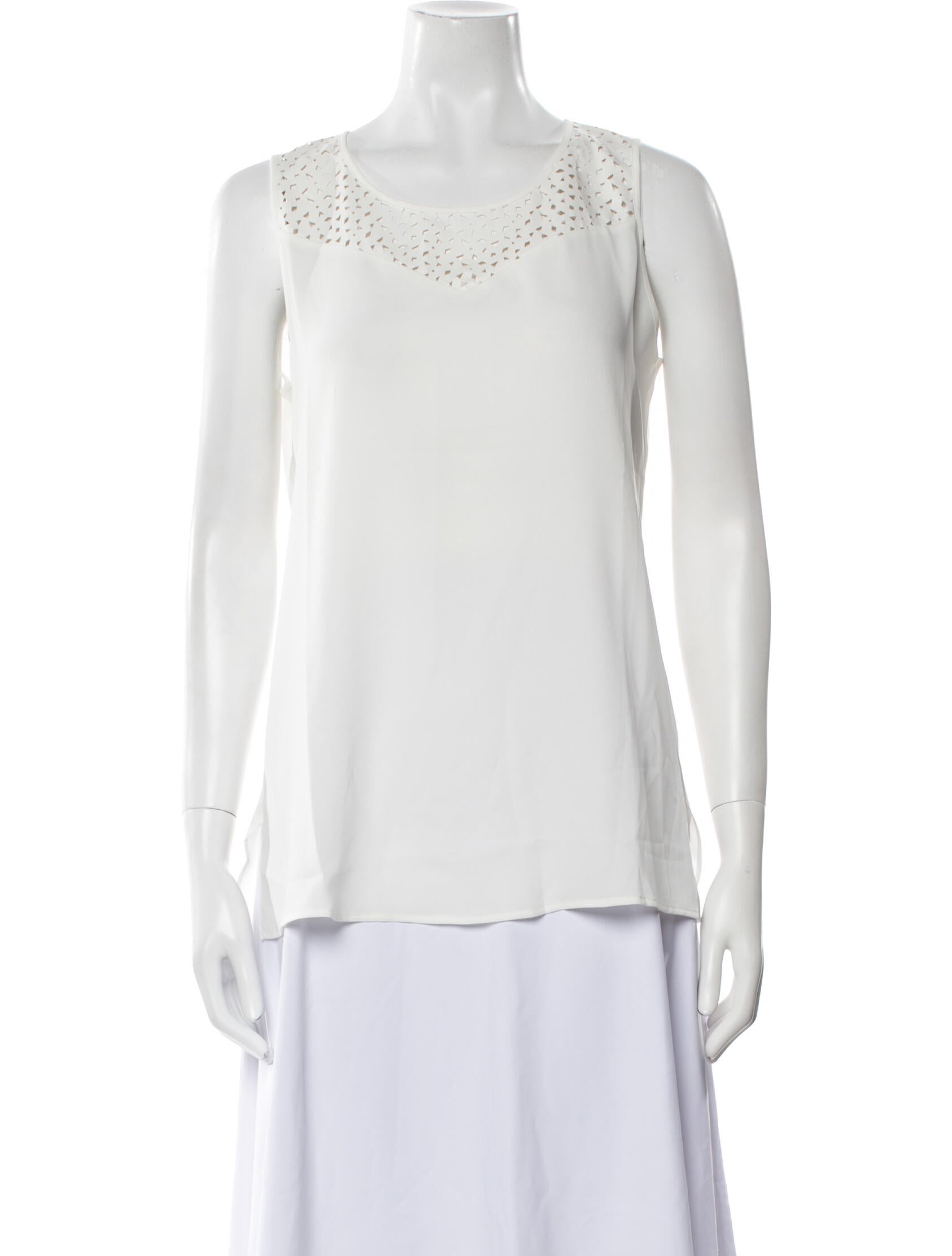 Anne Fontaine Scoop Neck Sleeveless Top
