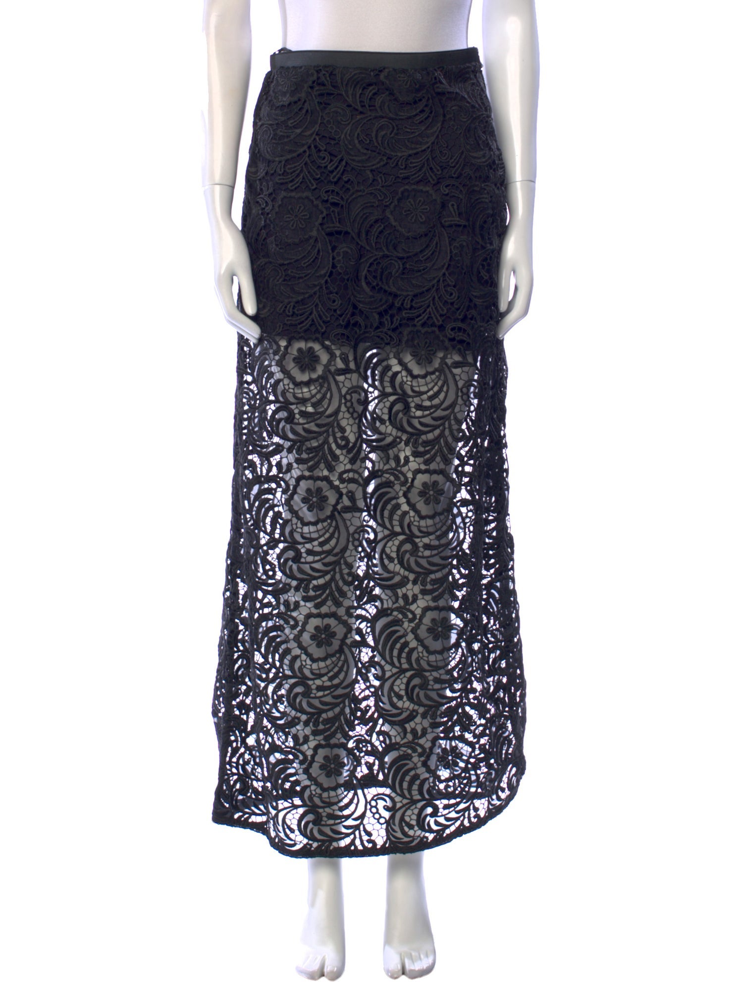 Anne Fontaine Lace Pattern Midi Length Skirt