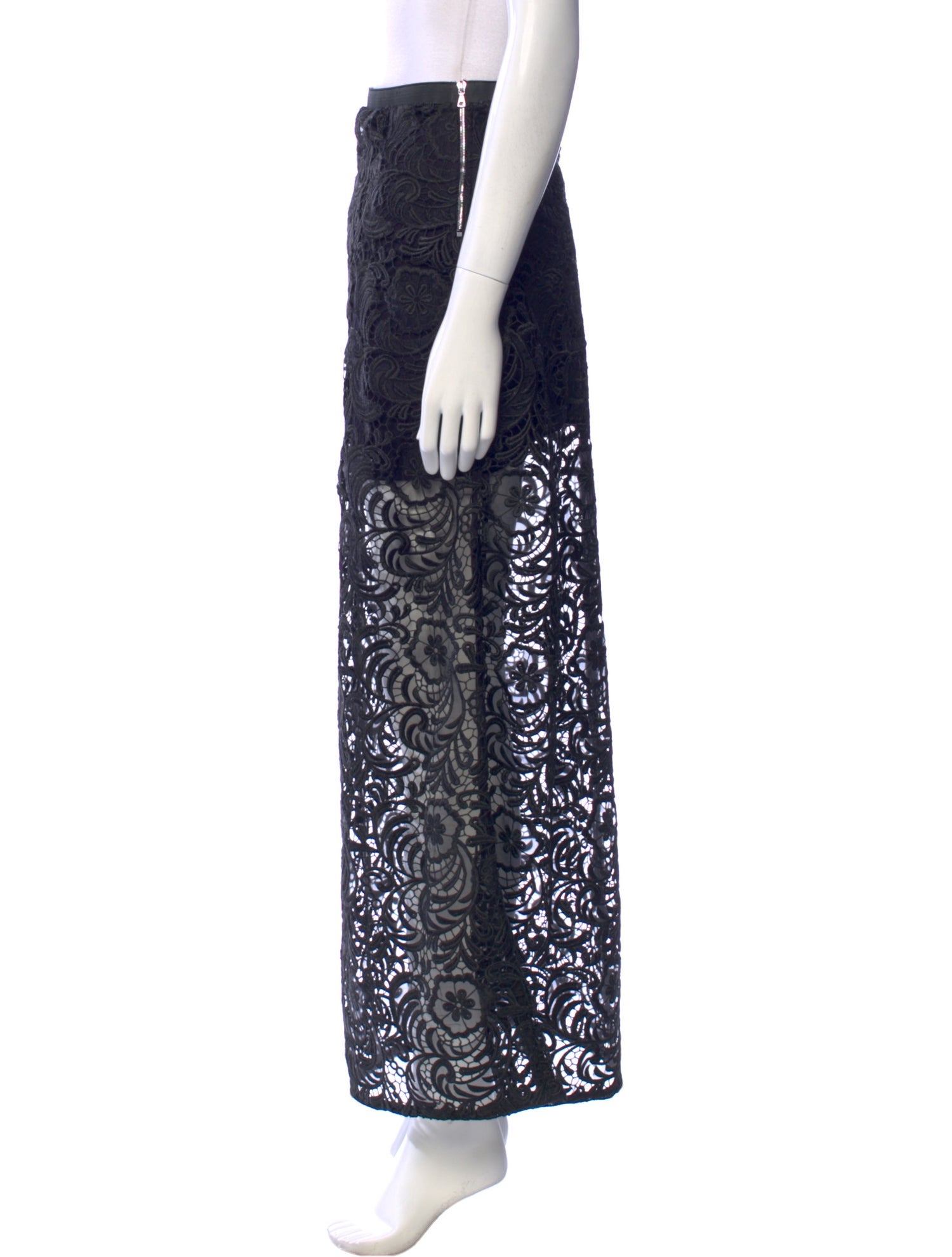 Anne Fontaine Lace Pattern Midi Length Skirt