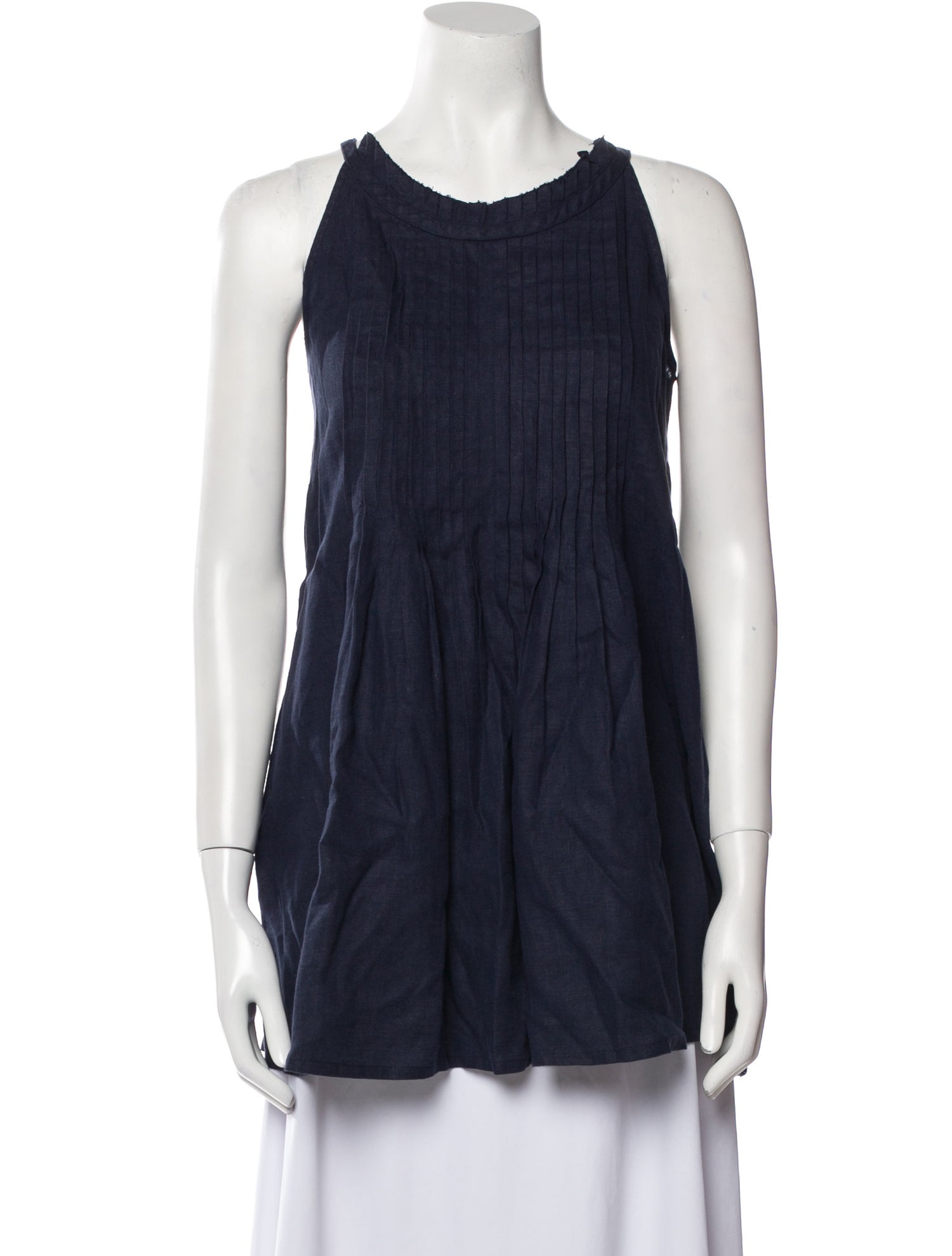 Anne Fontaine Scoop Neck Sleeveless Tunic