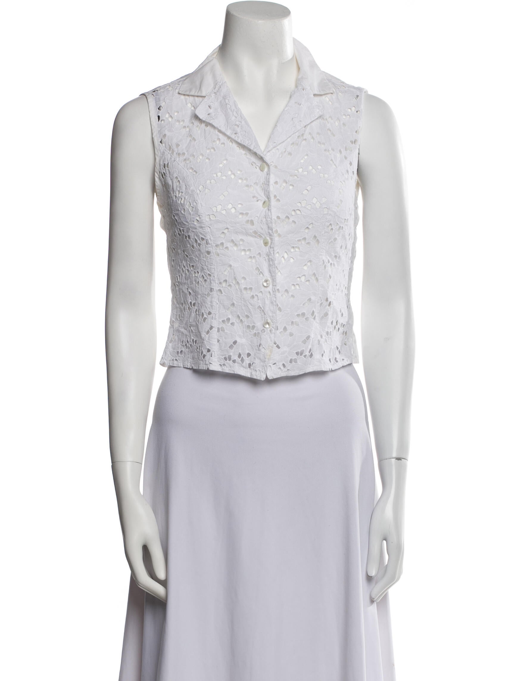 Anne Fontaine Sleeveless Crop Top