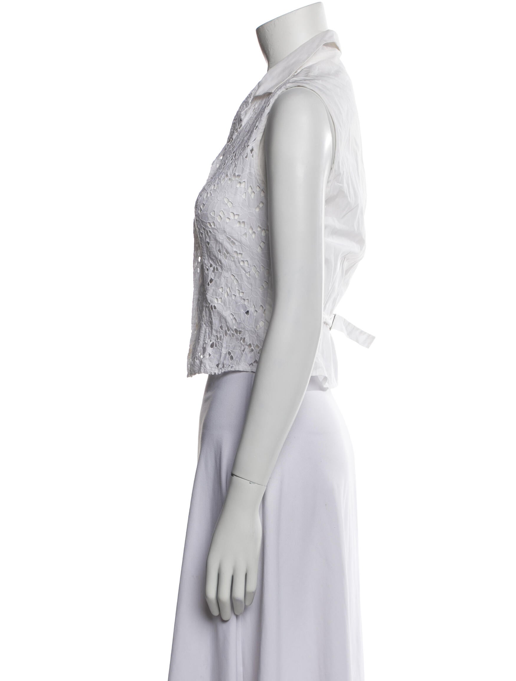 Anne Fontaine Sleeveless Crop Top