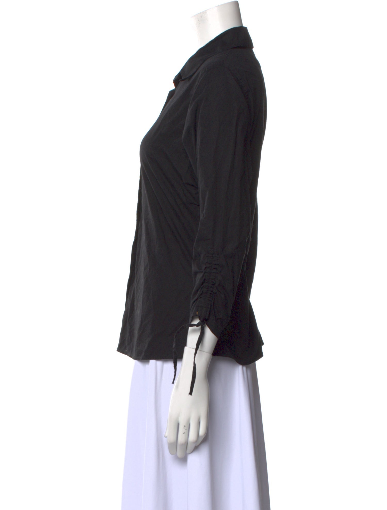 Anne Fontaine Three-Quarter Sleeve Button-Up Top