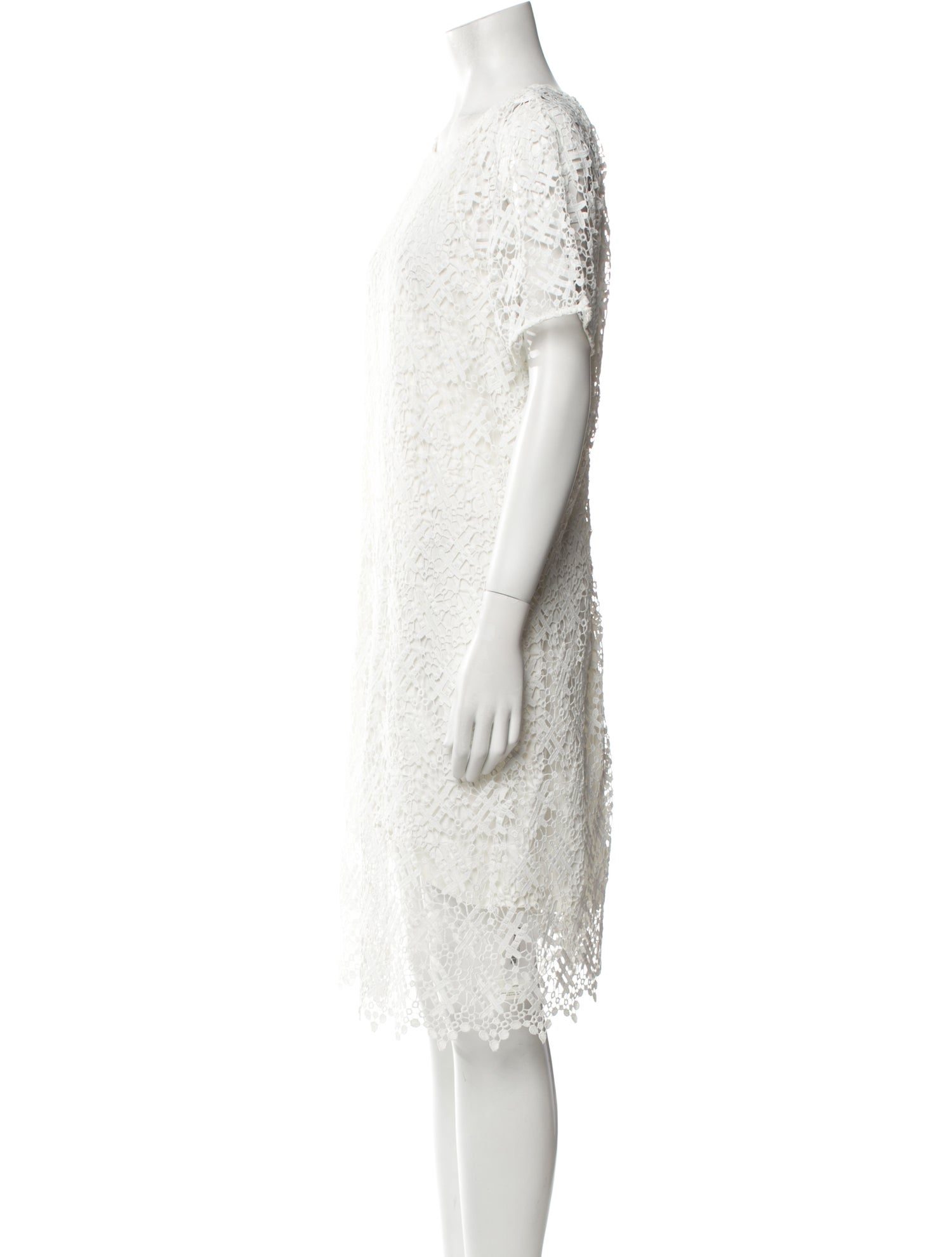 Anne Fontaine Scoop Neck Knee-Length Dress