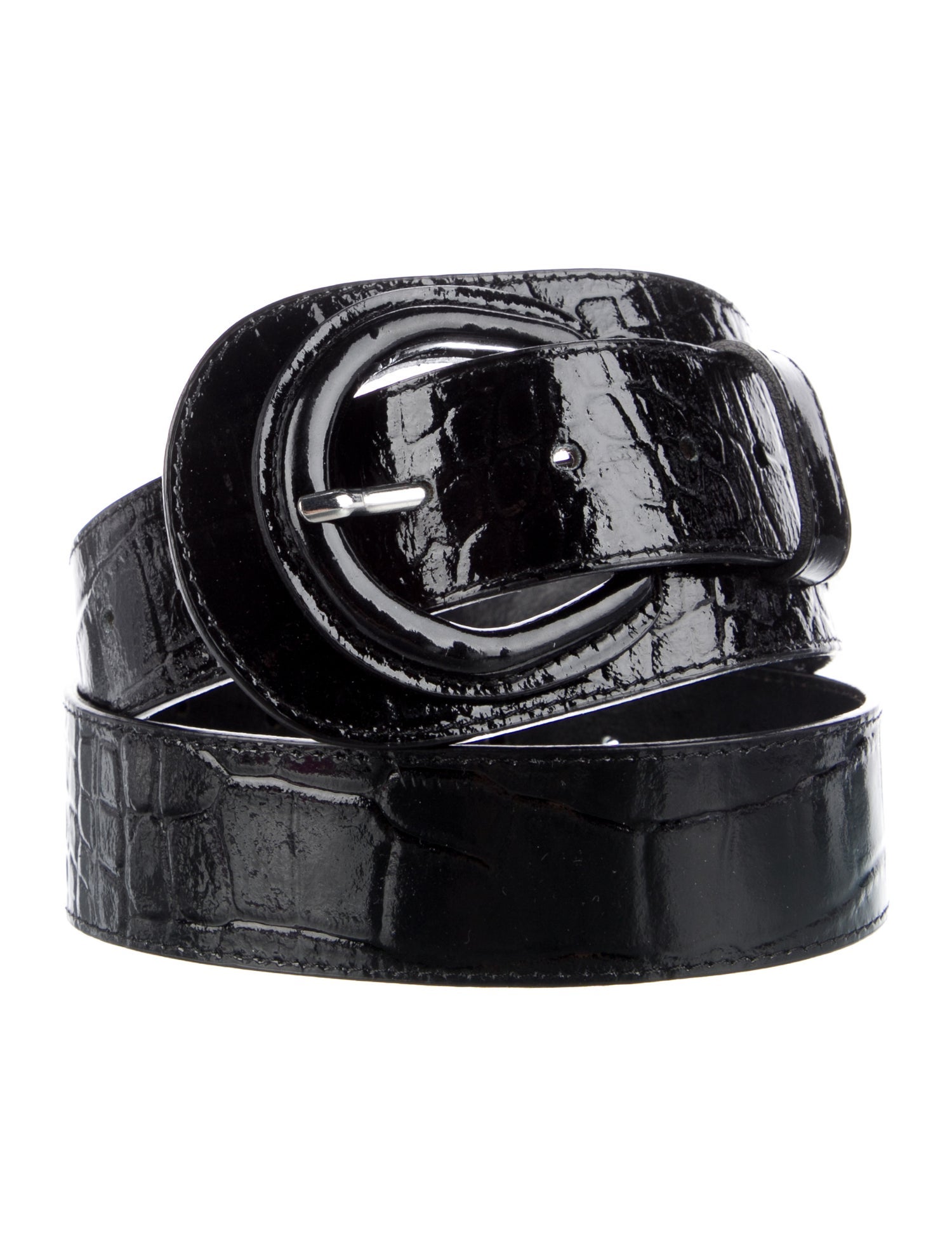 Anne Fontaine Embossed Leather Waist Belt