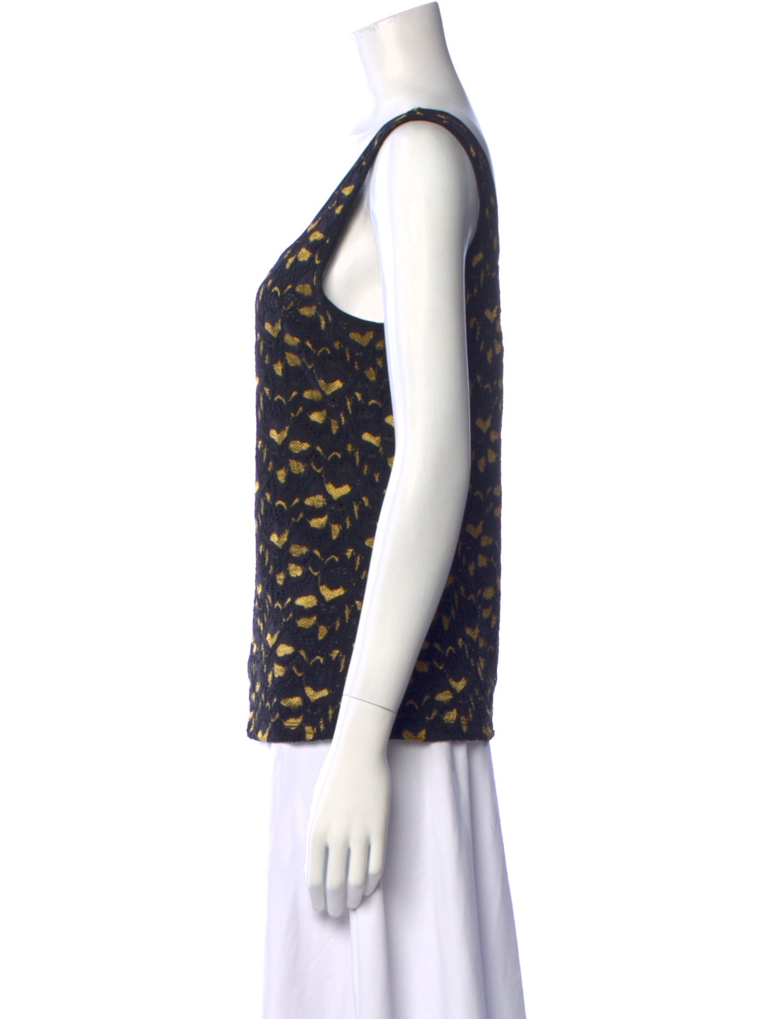 Anne Fontaine Printed Square Neckline Top