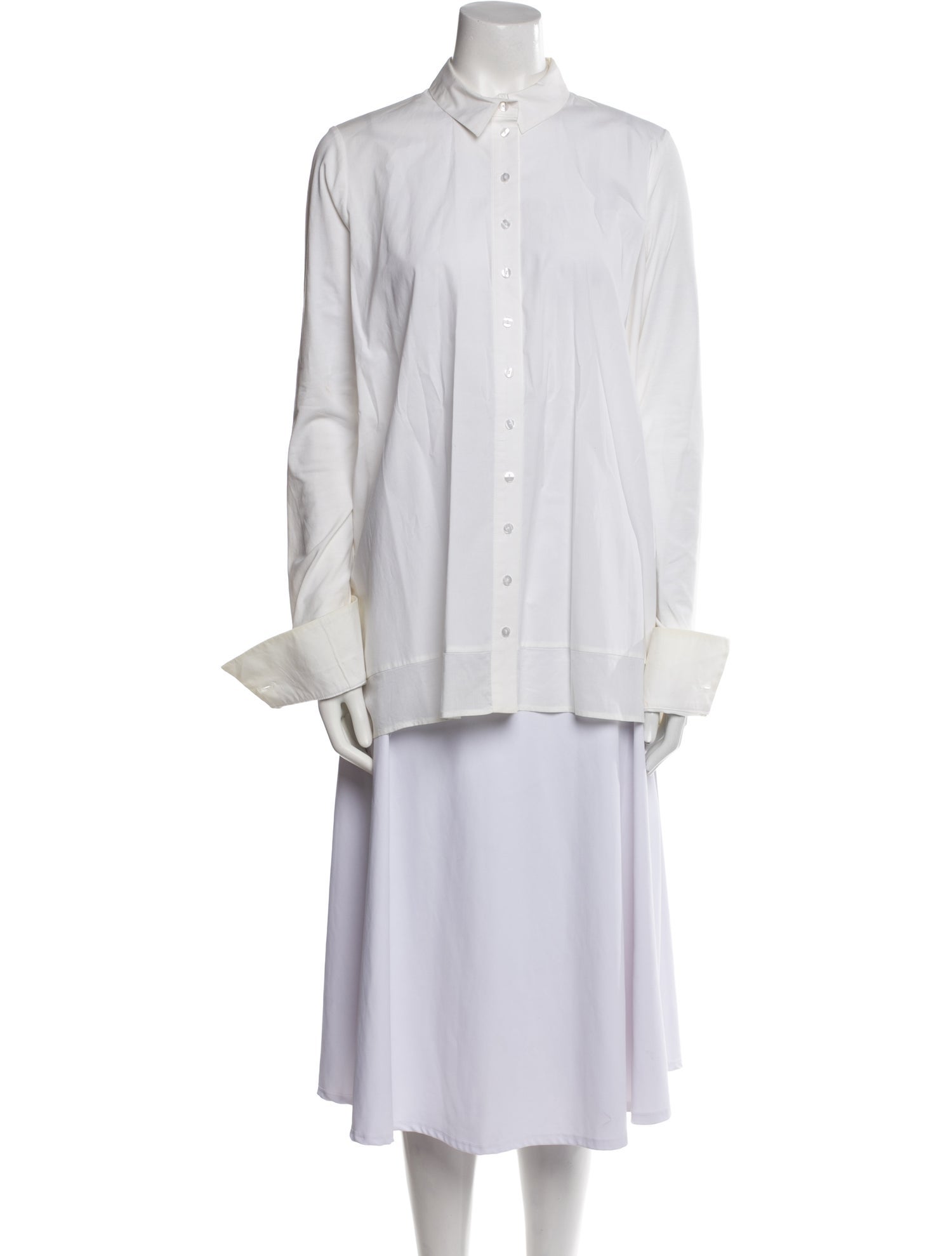 Anne Fontaine Long Sleeve Button-Up Top