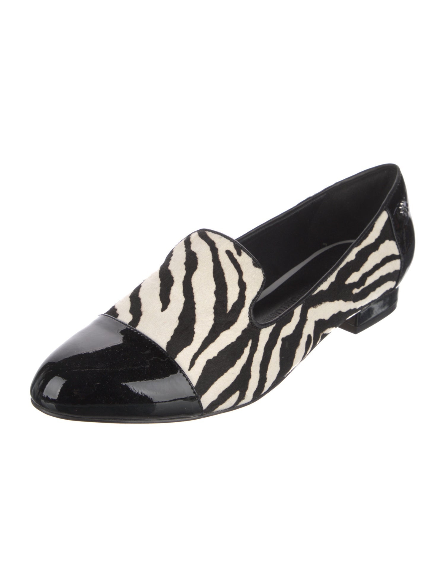 Anne Fontaine Ponyhair Animal Print Loafers