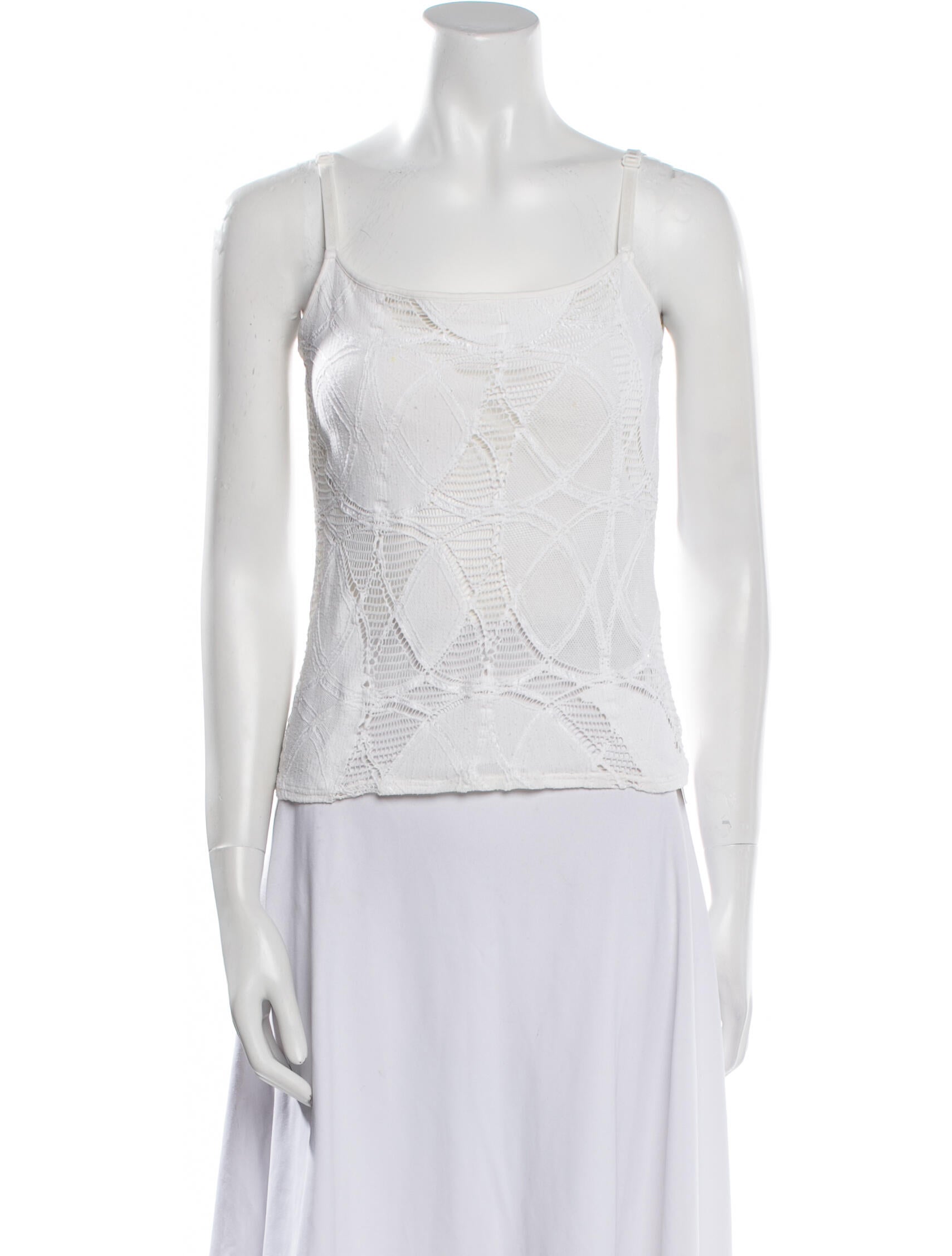 Anne Fontaine Vintage Lace Pattern Top
