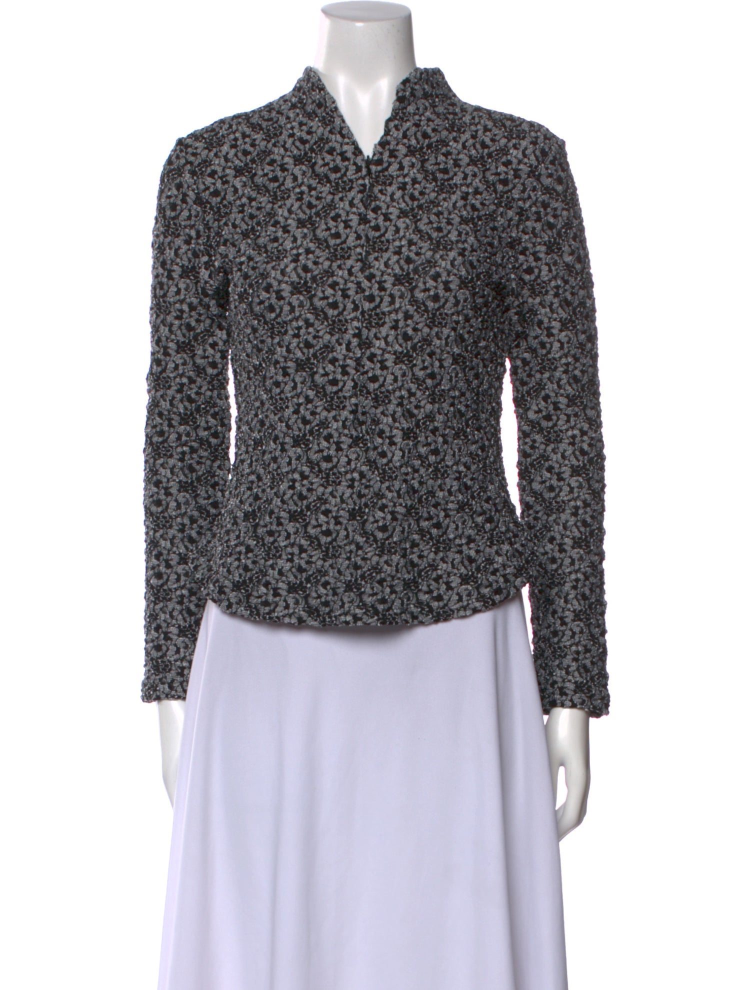 Anne Fontaine Floral Print V-Neck Blouse