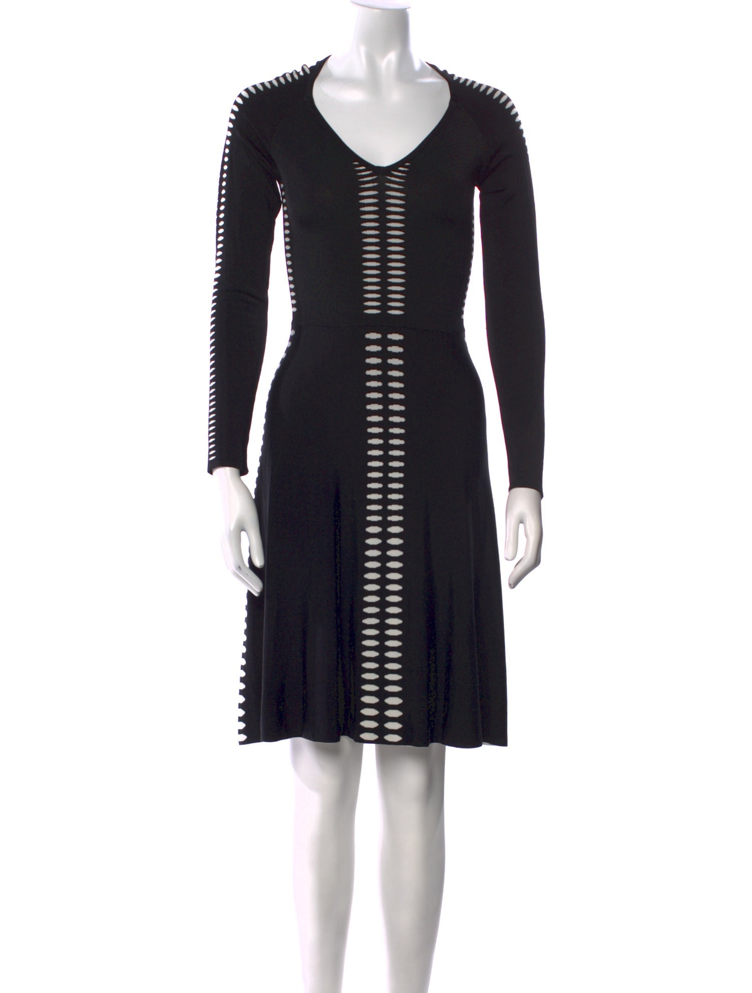 Anne Fontaine V-Neck Knee-Length Dress