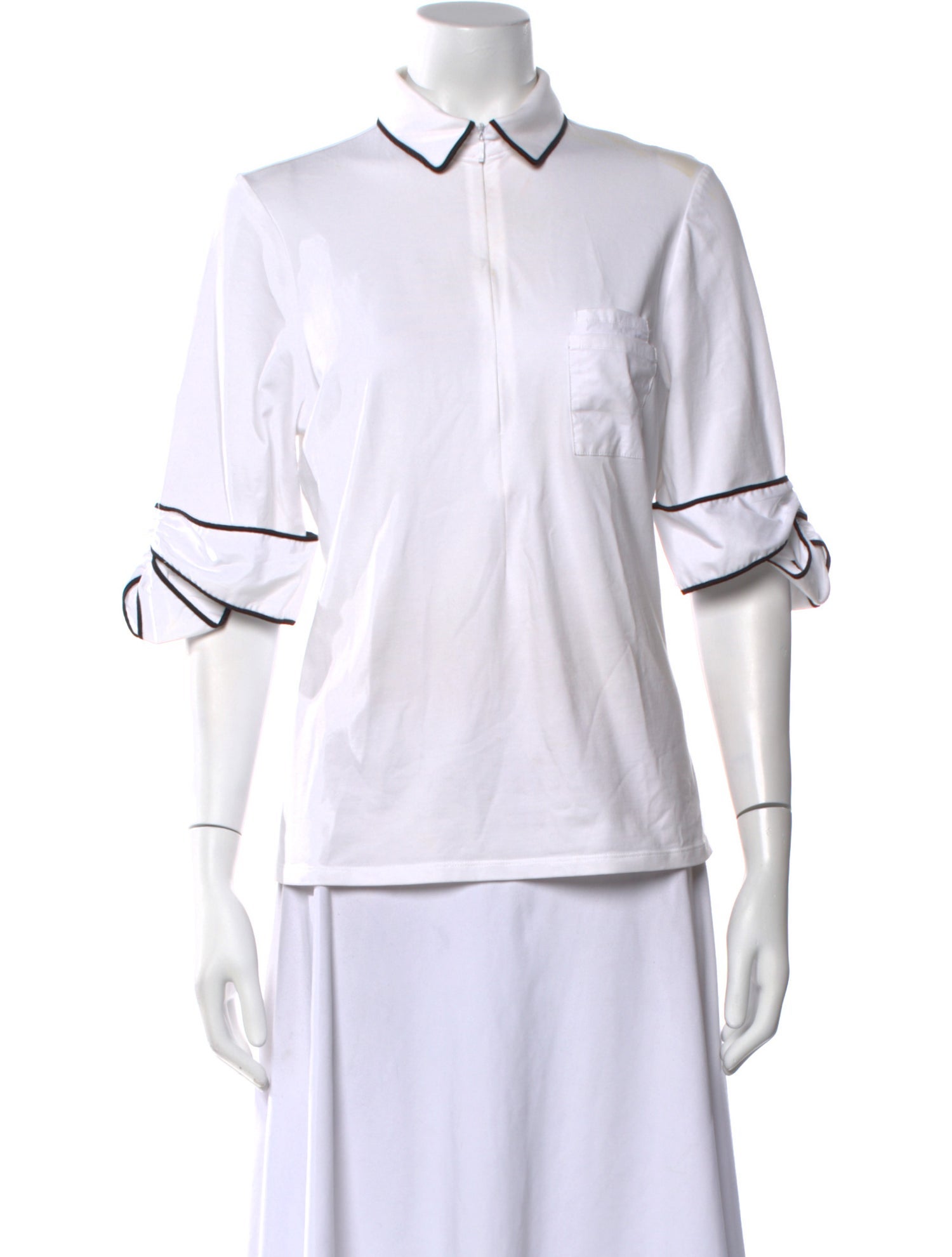Anne Fontaine Three-Quarter Sleeve Polo